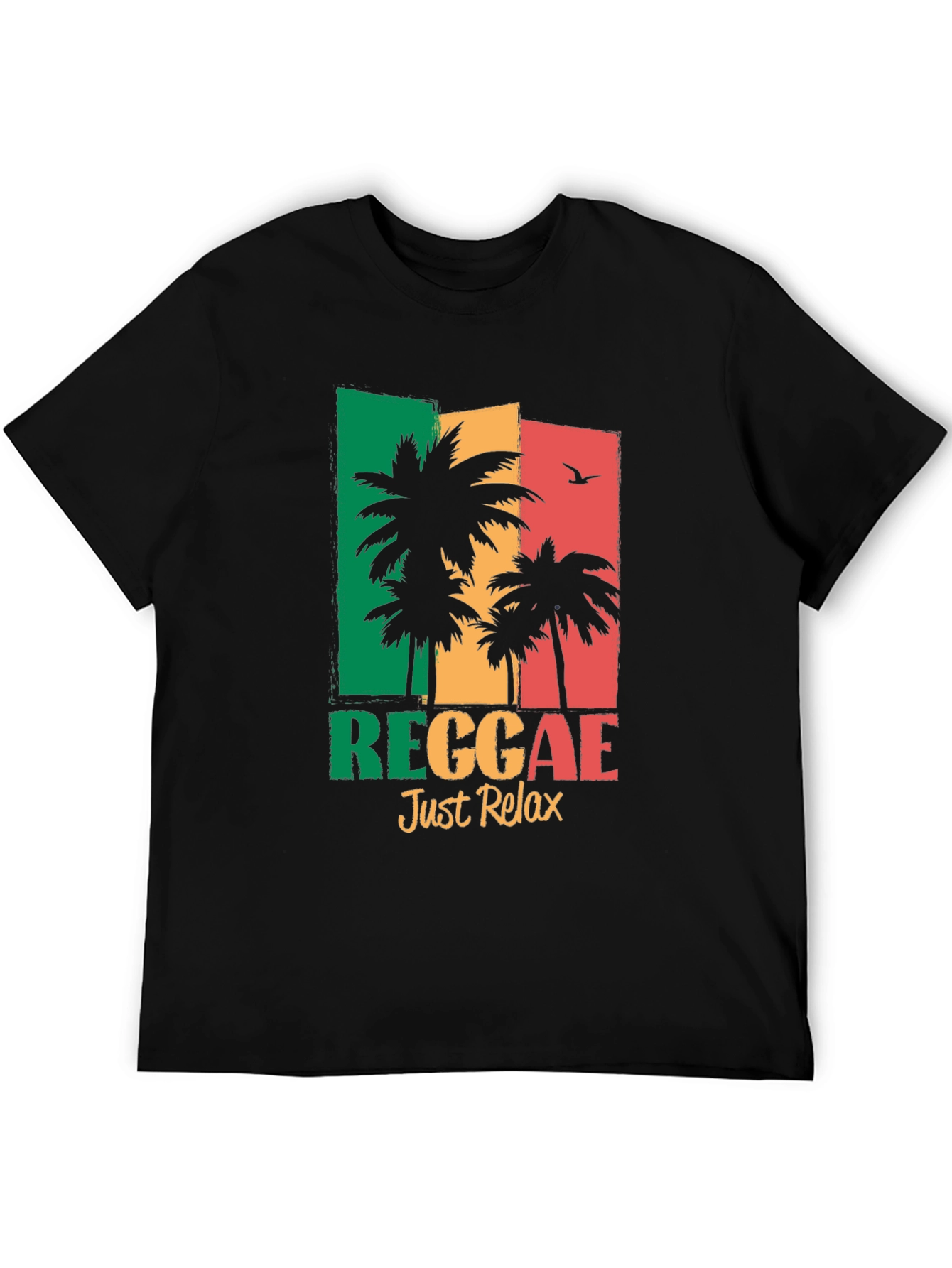 Reggae Just Relax T-Shirt - Tropical Palm Tree Design