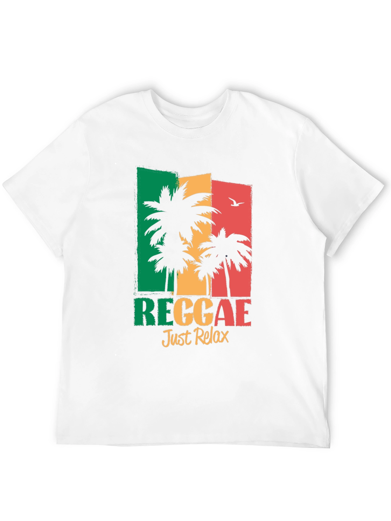Reggae Just Relax T-Shirt - Tropical Palm Tree Design