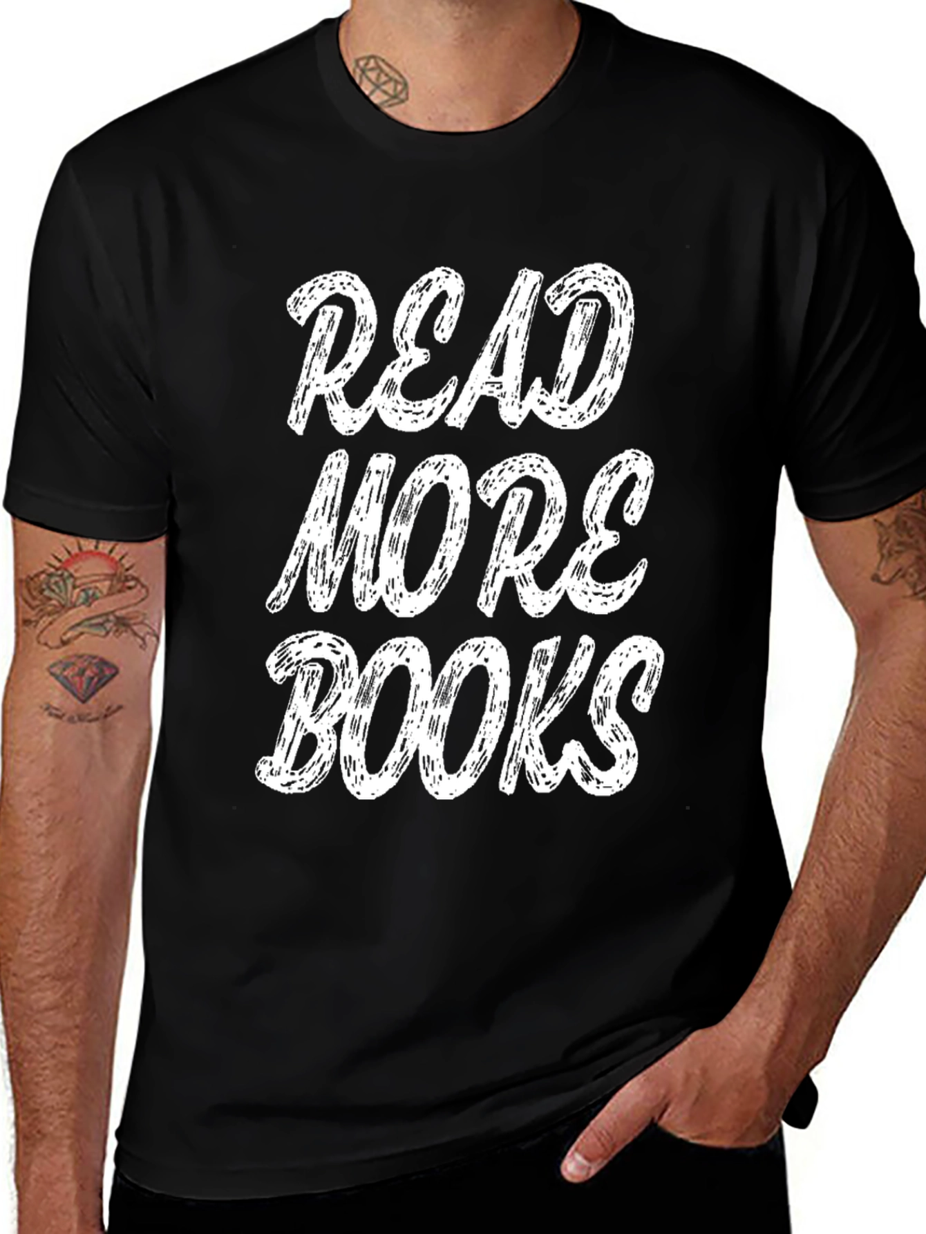 Read More Books Black Graphic Tee - Mens