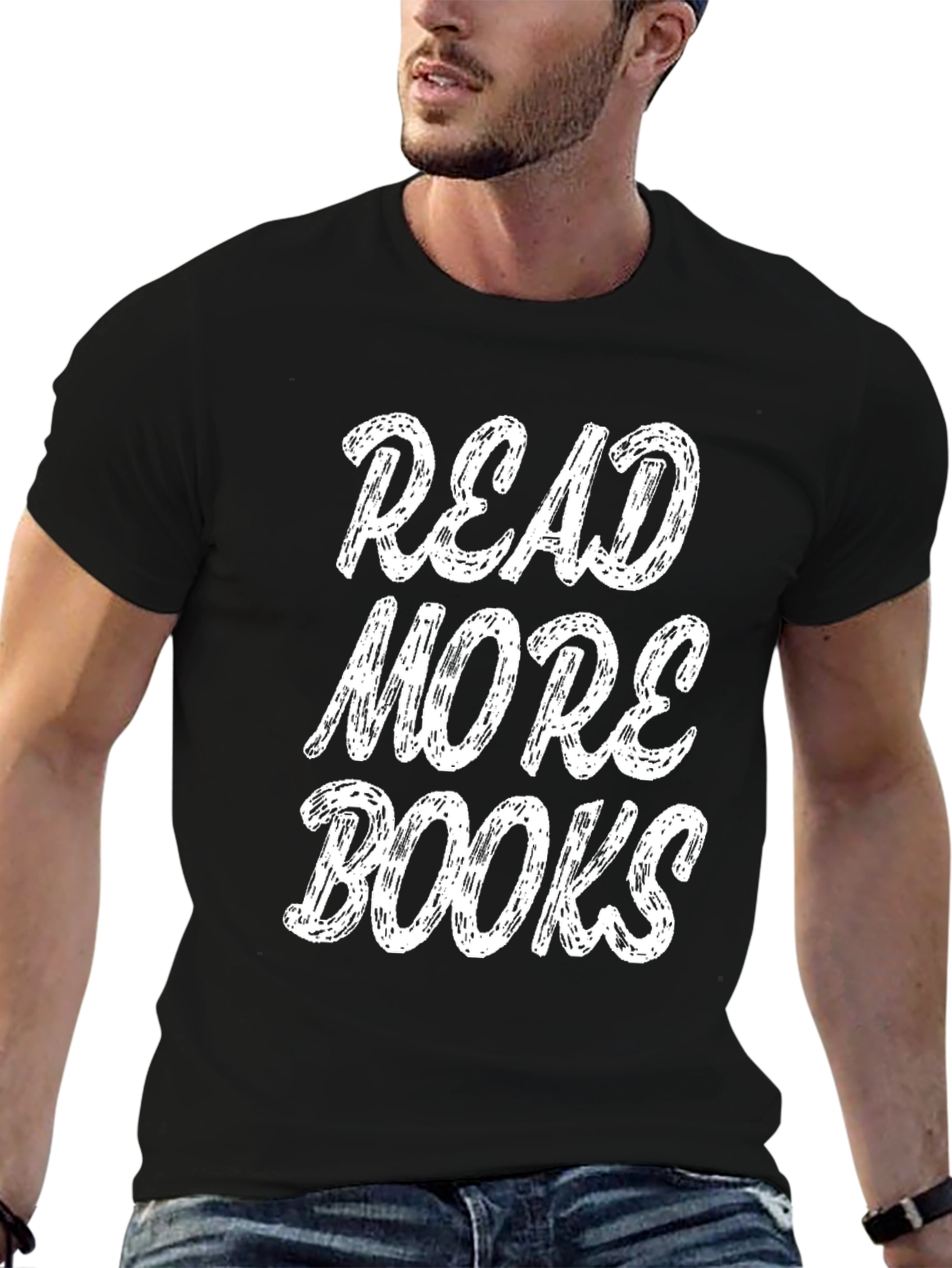 Read More Books Black Graphic Tee - Mens