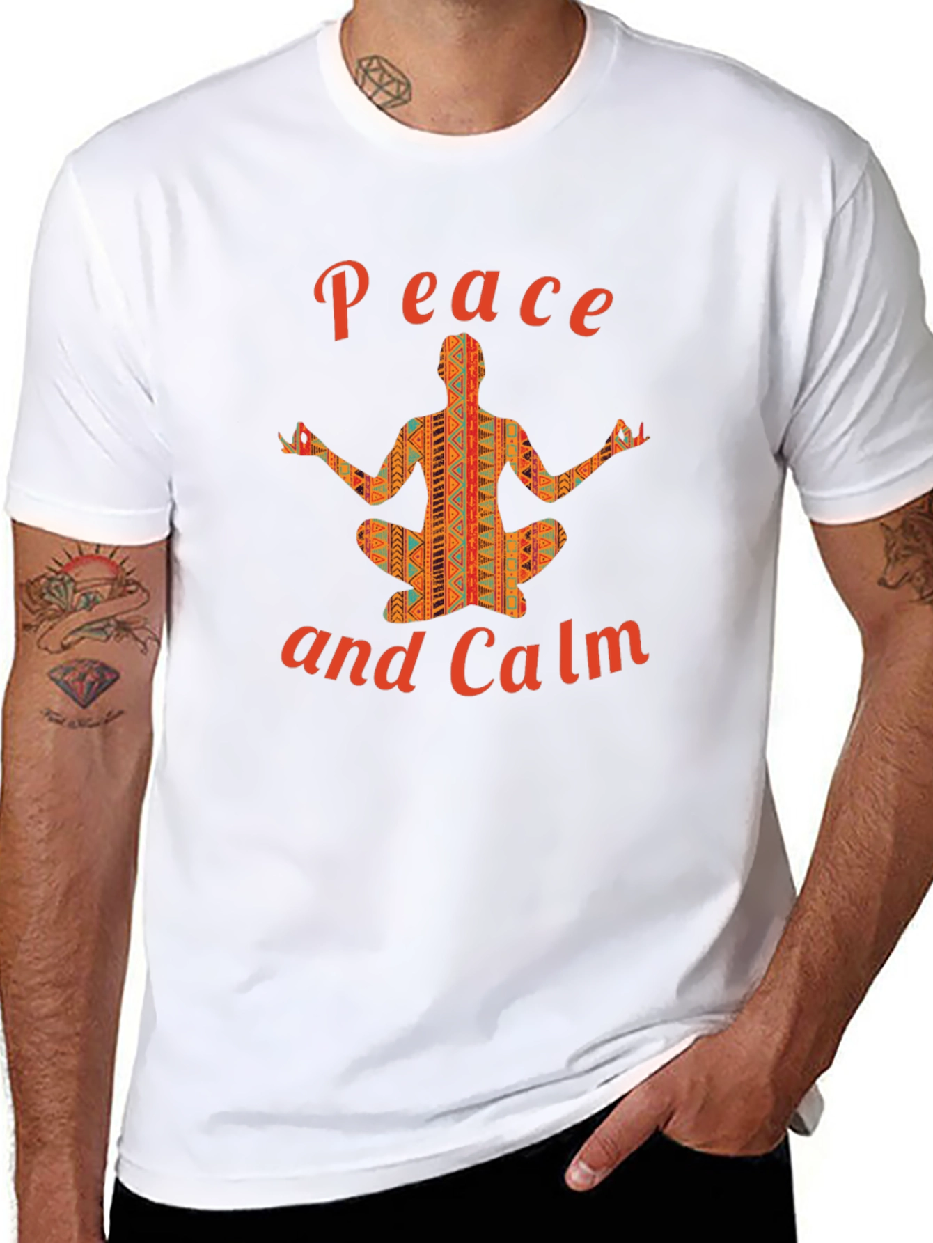 Peace and Calm Graphic T-Shirt Yoga Design