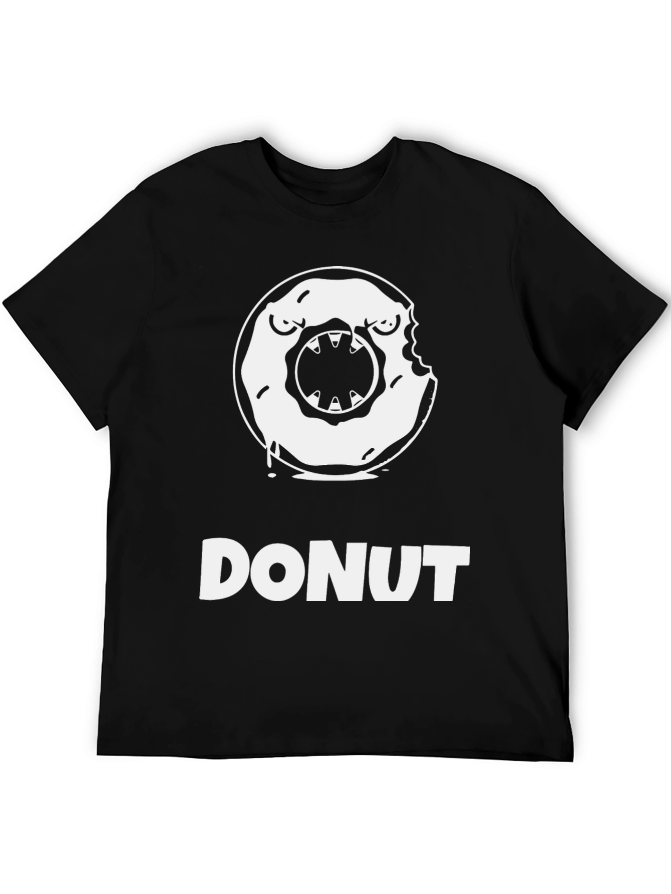 Donut Monster Graphic Tee - Funny Cartoon T-Shirt
