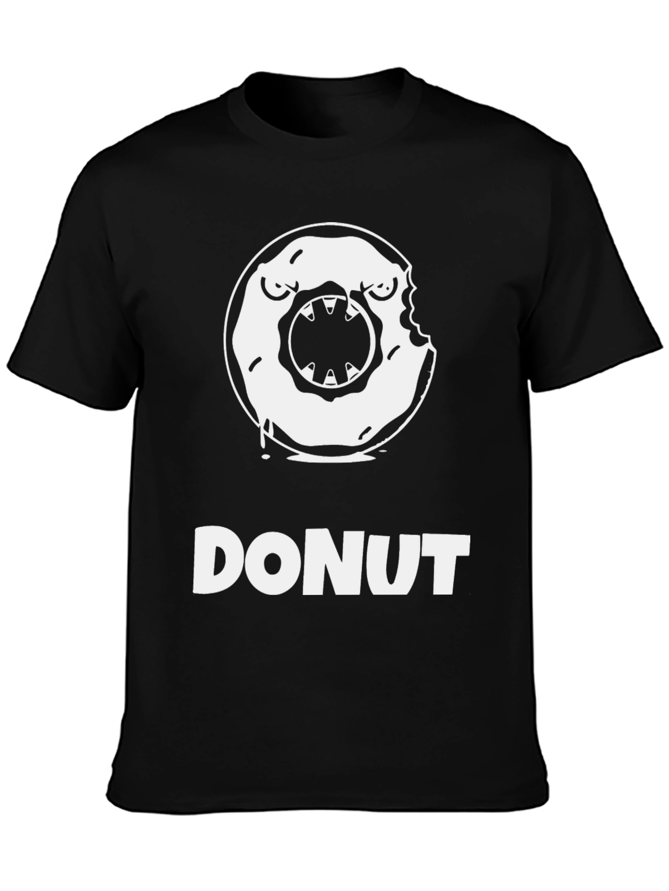Donut Monster Graphic Tee - Funny Cartoon T-Shirt