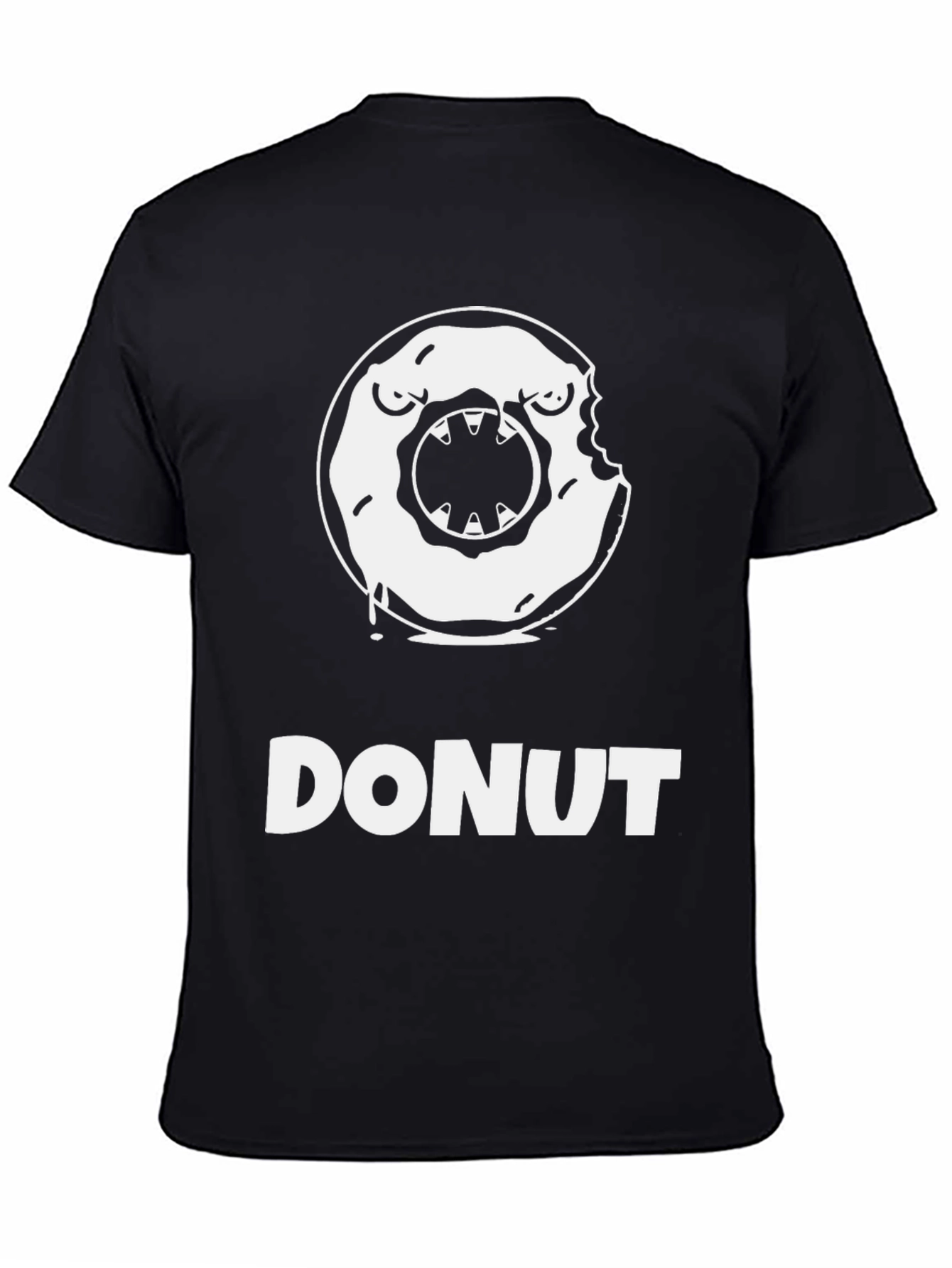 Donut Monster Graphic Tee - Funny Cartoon T-Shirt