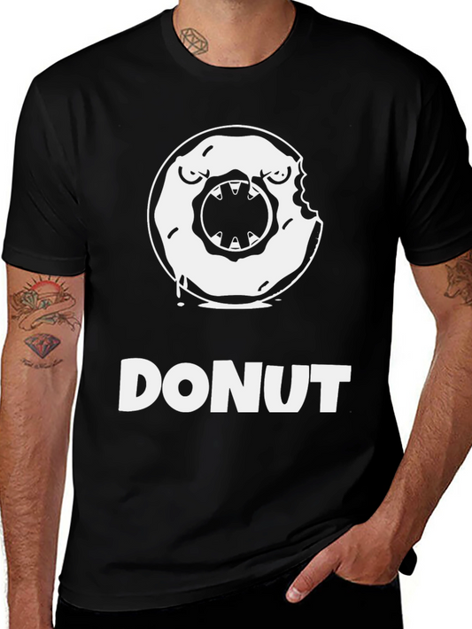 Donut Monster Graphic Tee - Funny Cartoon T-Shirt