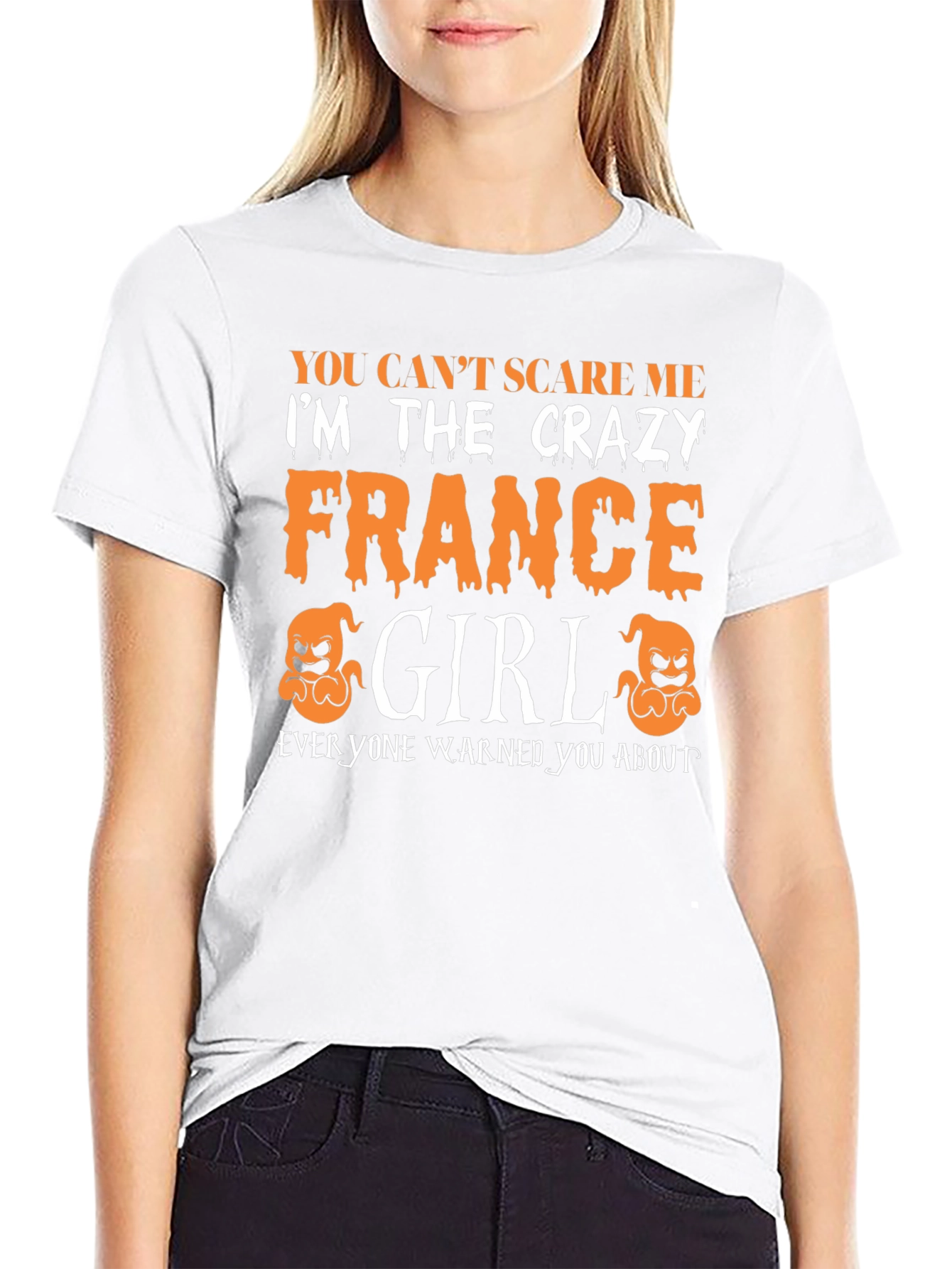 Crazy France Girl Halloween T-Shirt