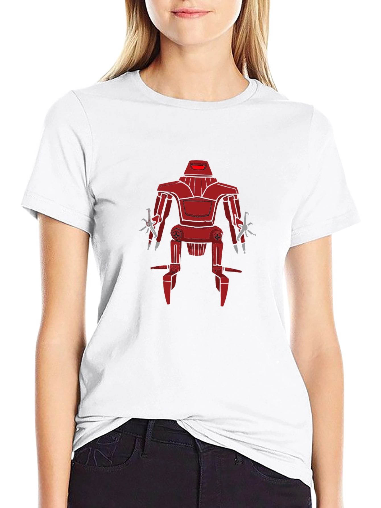 Retro Robot Graphic Black T-Shirt