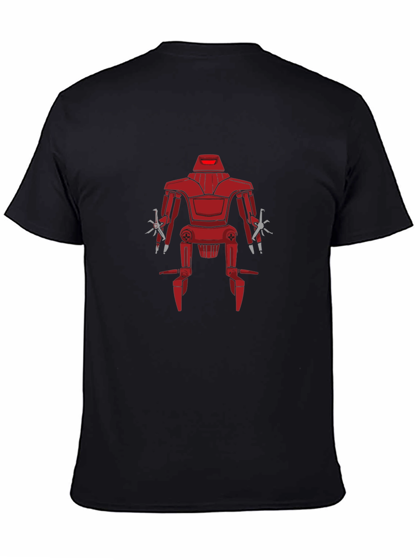Retro Robot Graphic Black T-Shirt