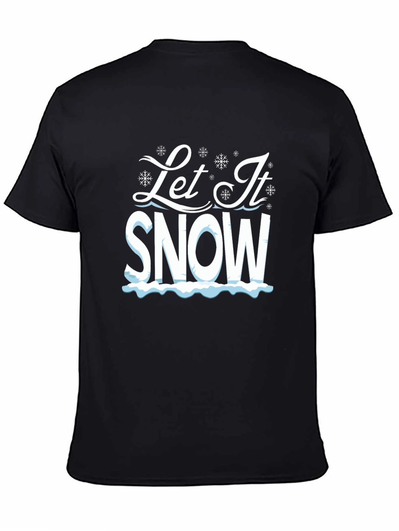 Let It Snow Graphic Tee - Black Cotton