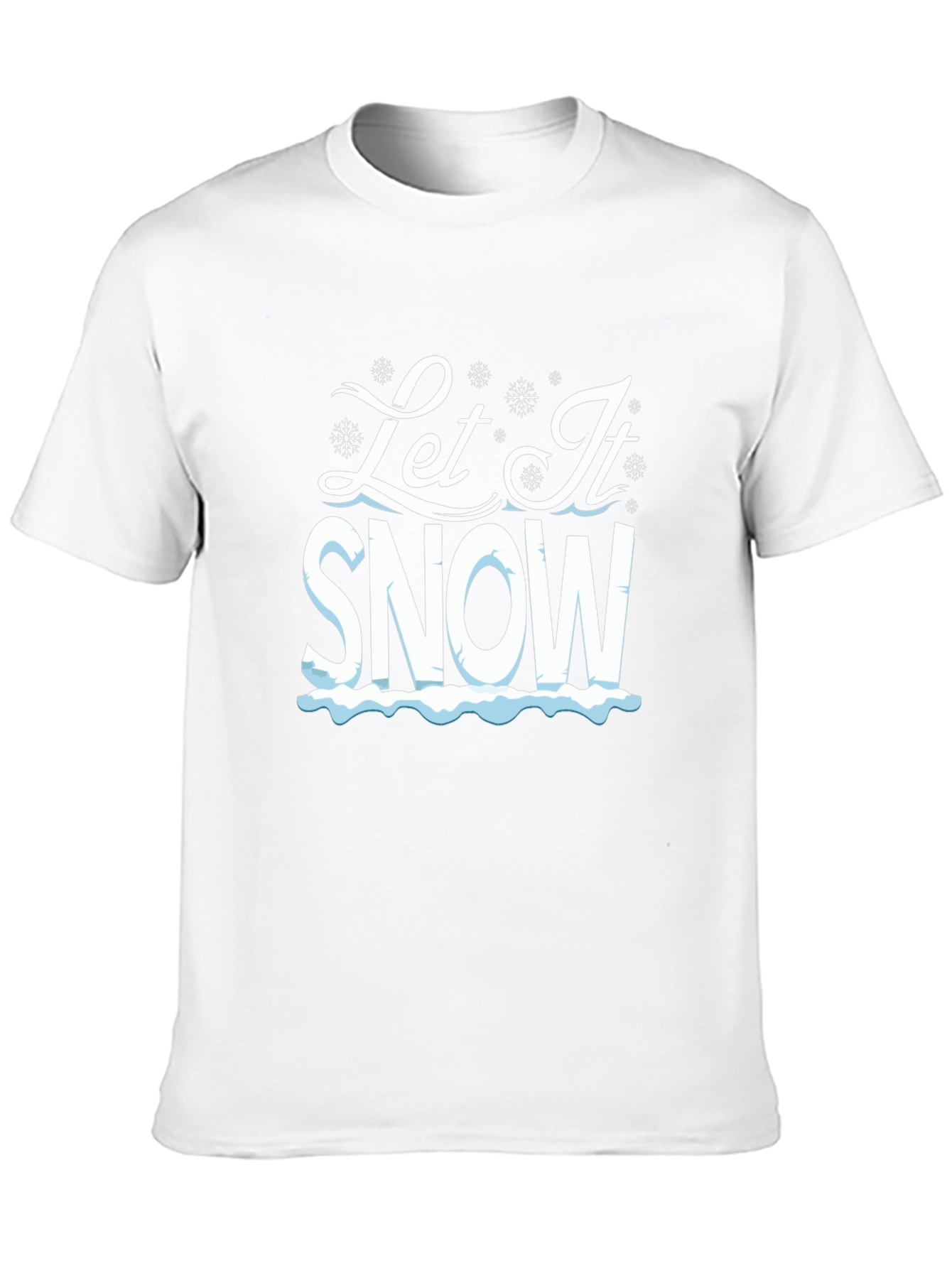 Let It Snow Graphic Tee - Black Cotton