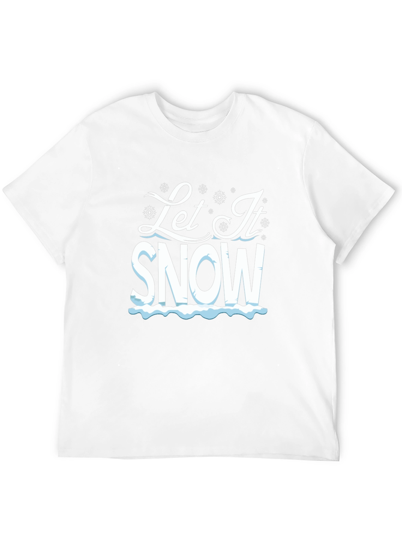 Let It Snow Graphic Tee - Black Cotton