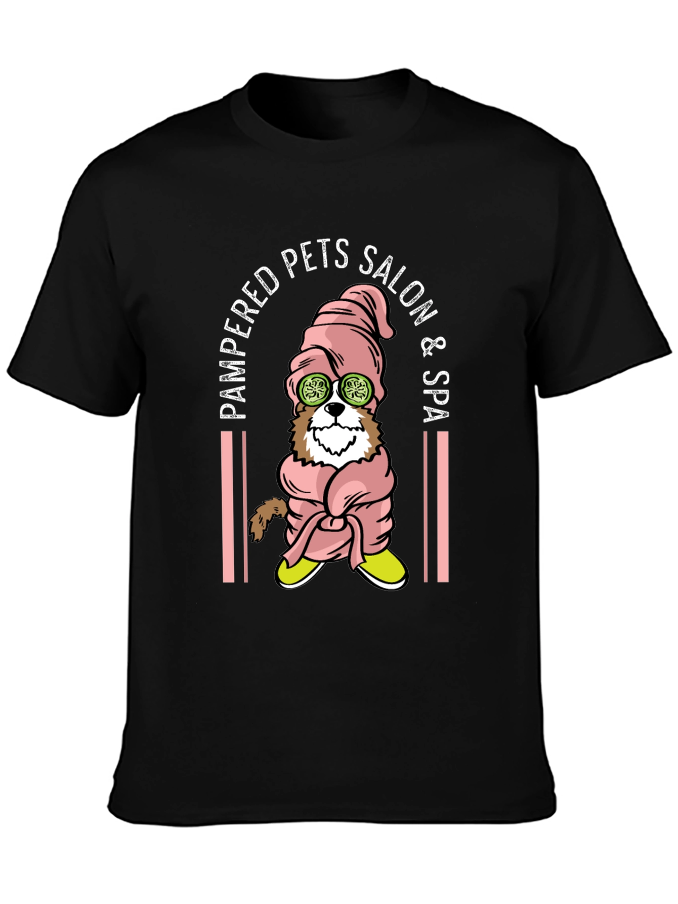 Pampered Pets Salon & Spa Black T-Shirt