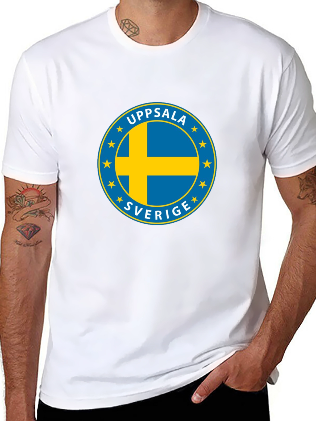 Uppsala Sverige Sweden Flag T-Shirt