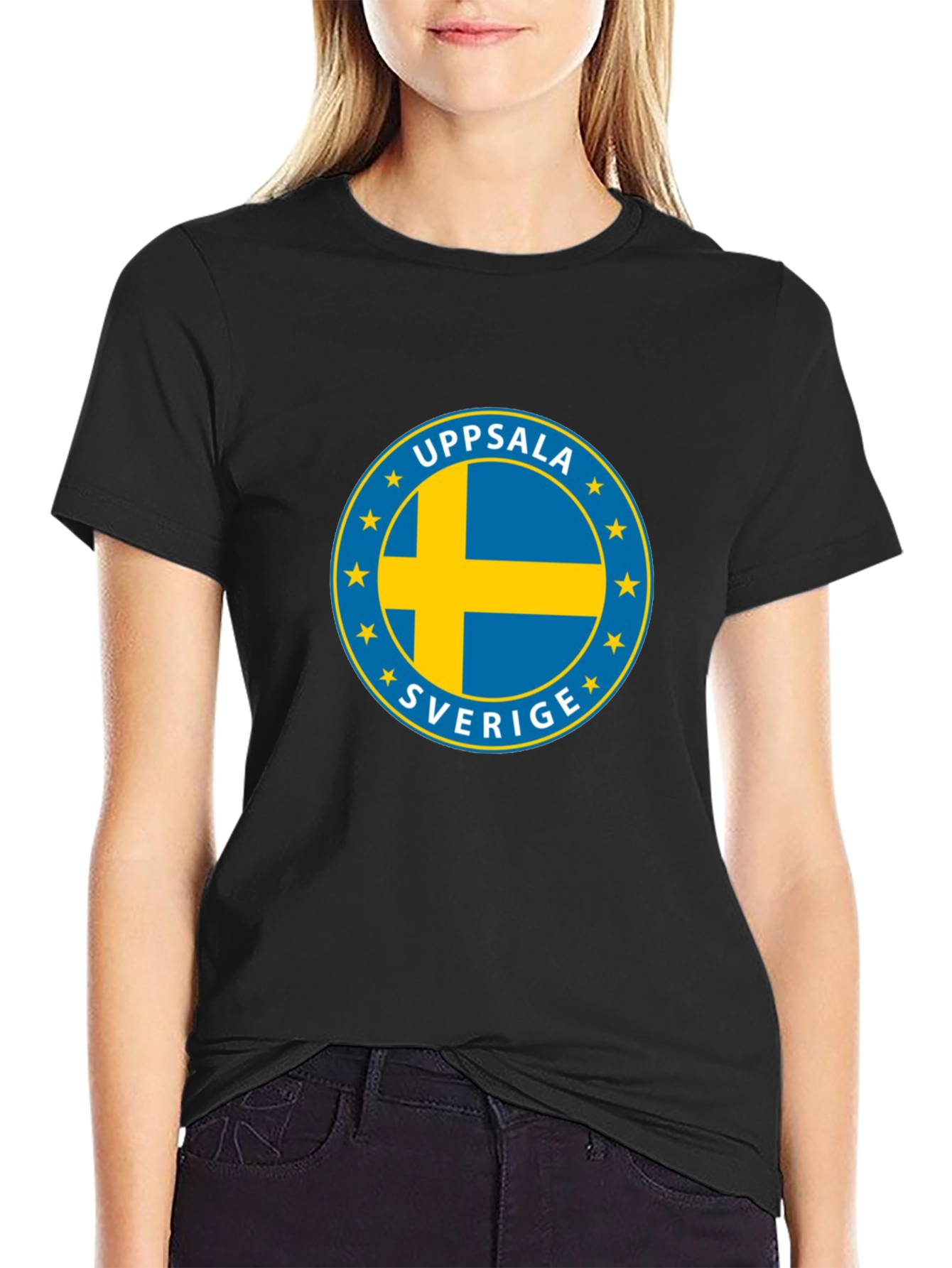 Uppsala Sverige Sweden Flag T-Shirt