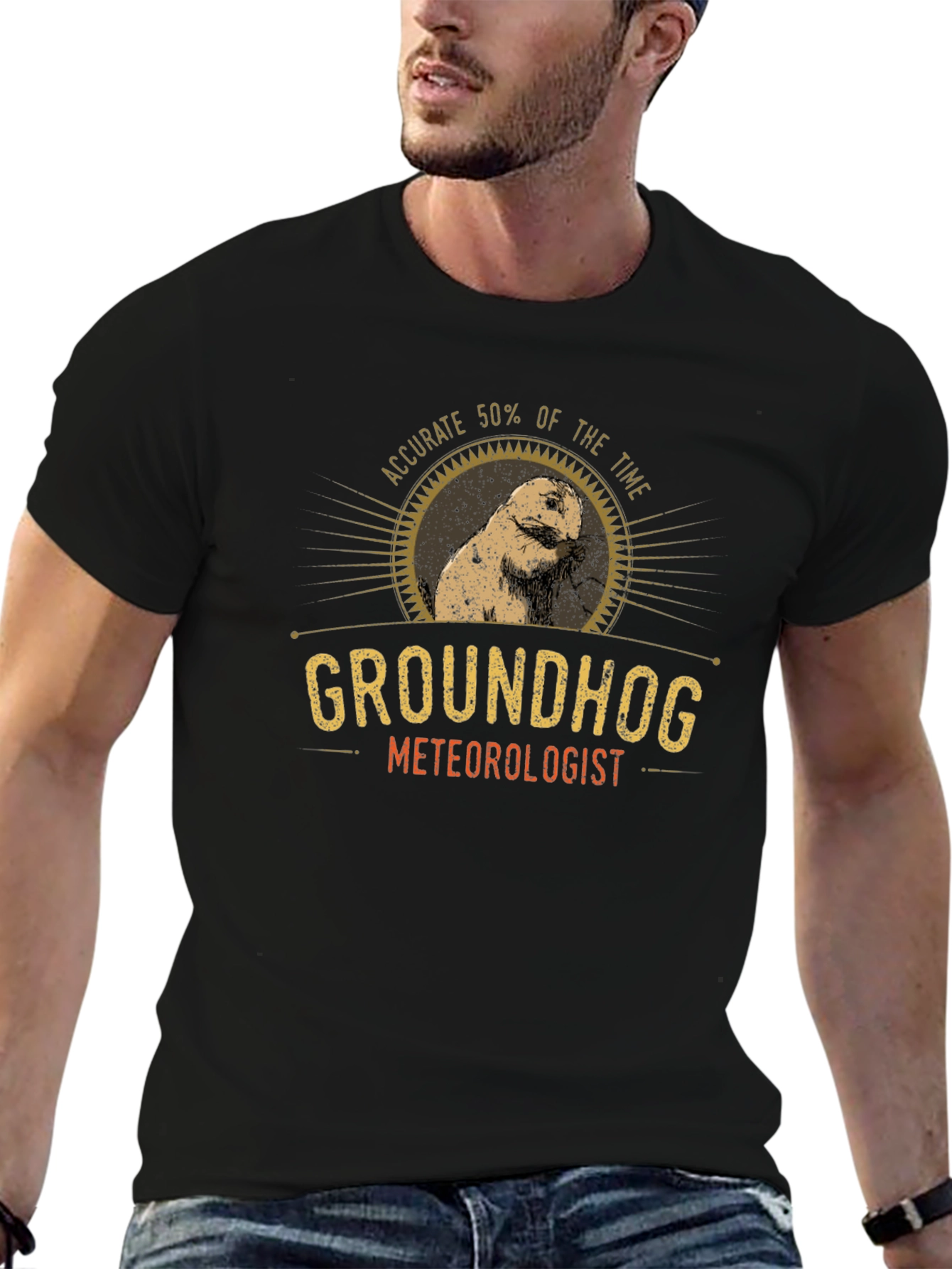Groundhog Meteorologist Graphic T-Shirt