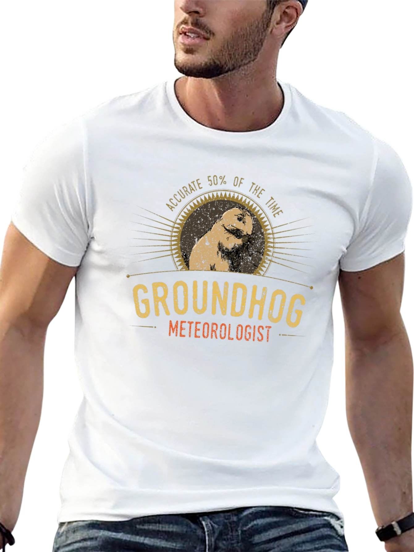 Groundhog Meteorologist Graphic T-Shirt