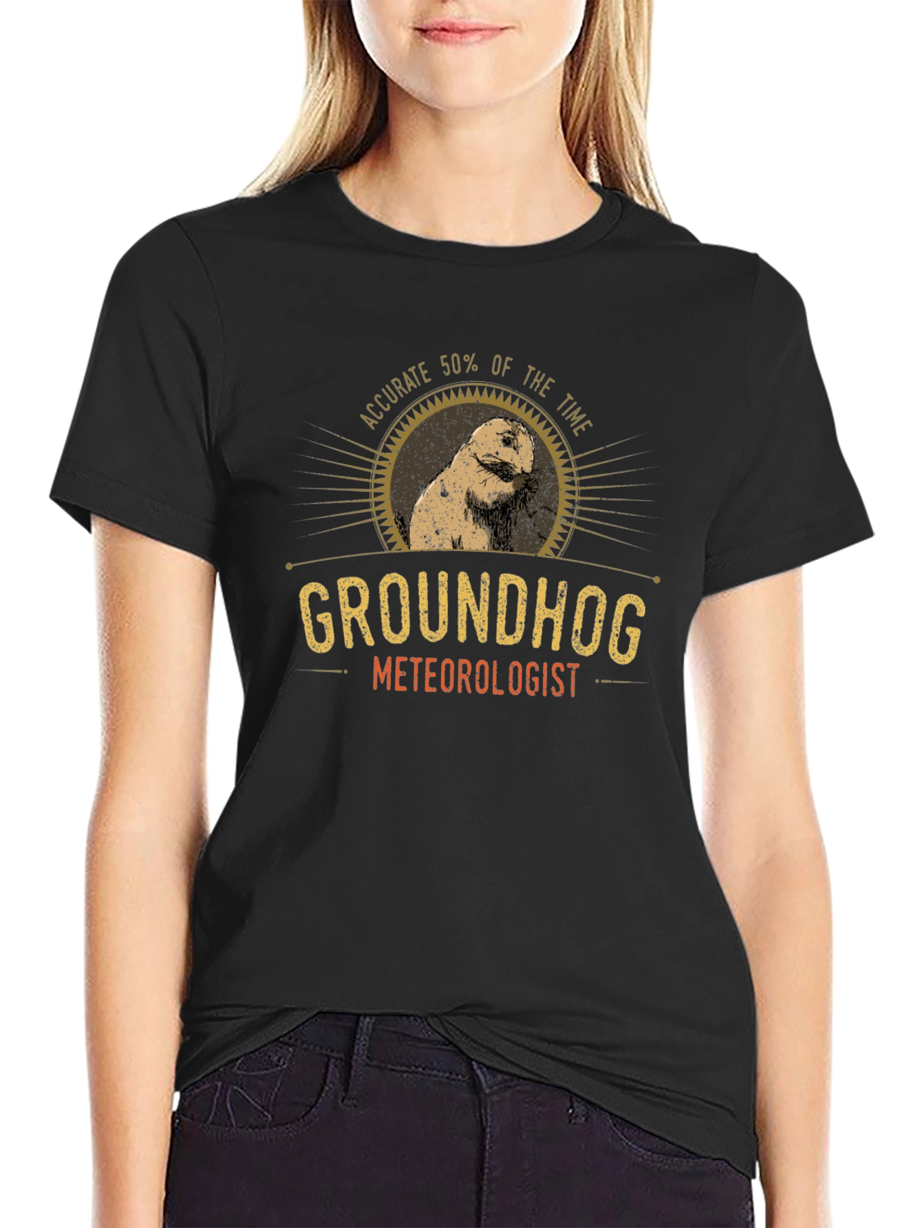 Groundhog Meteorologist Graphic T-Shirt