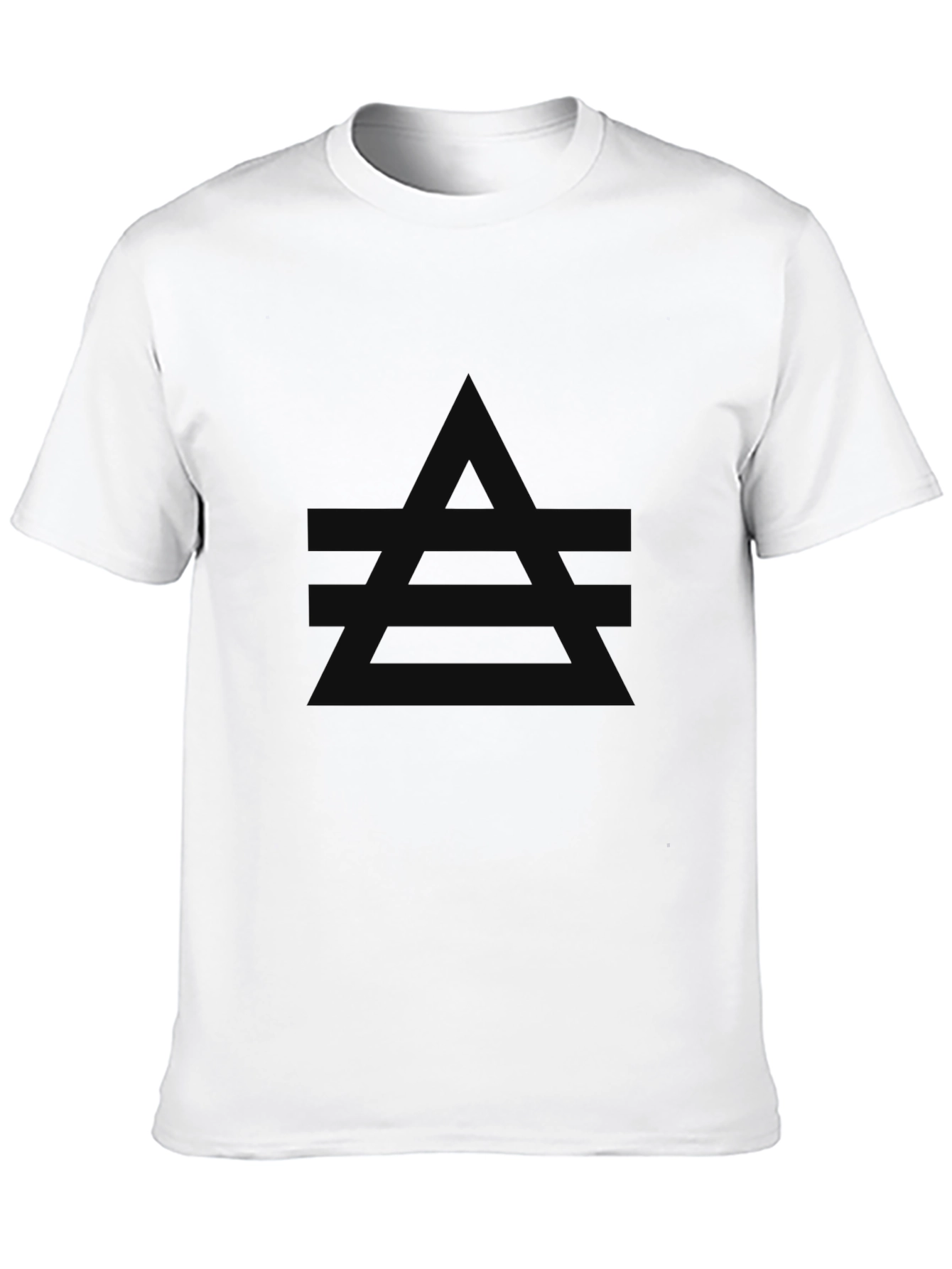 Mens Black Graphic T-Shirt: Modern Minimalist Design