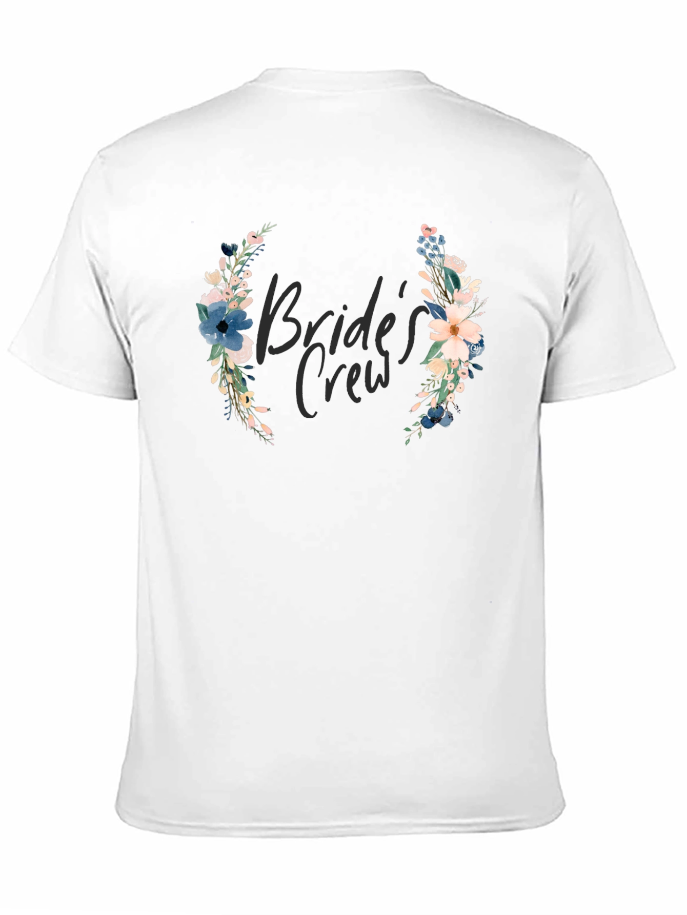 Brides Crew Floral T-Shirt - Wedding Party Apparel