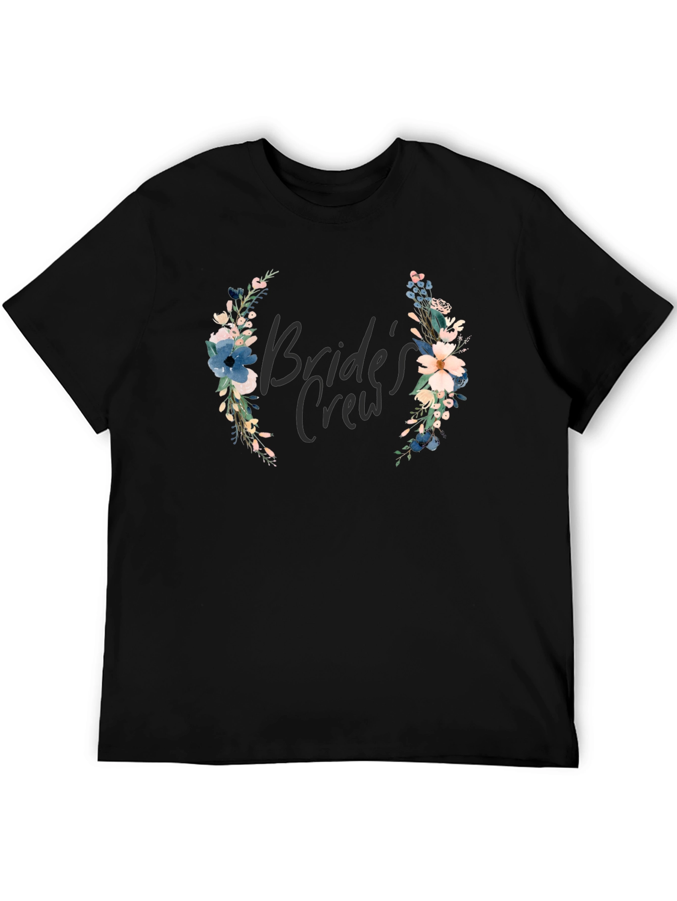 Brides Crew Floral T-Shirt - Wedding Party Apparel