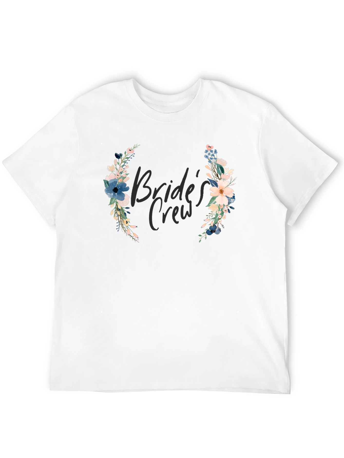 Brides Crew Floral T-Shirt - Wedding Party Apparel