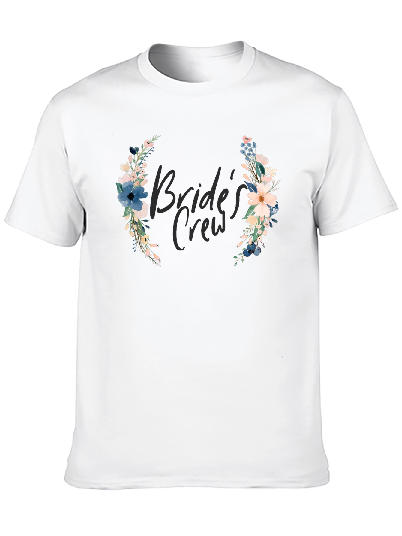 Brides Crew Floral T-Shirt - Wedding Party Apparel