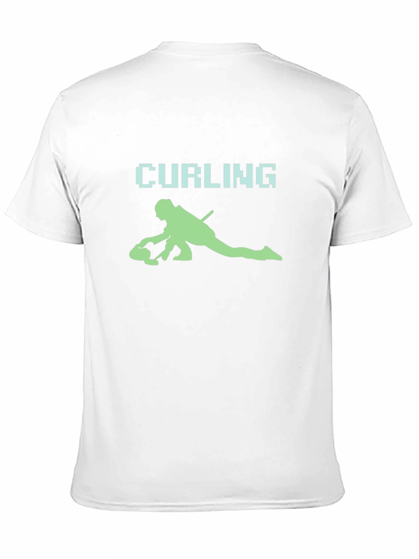 Curling Player Graphic Tee - Sporty Black T-Shirt