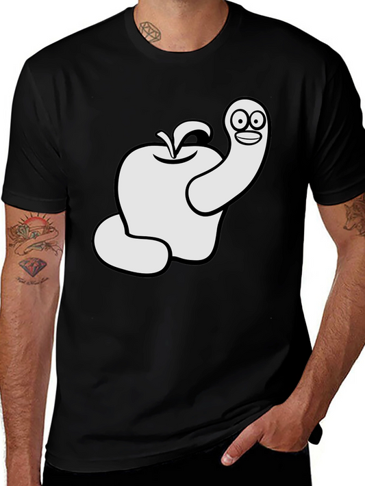 Worm Apple Graphic T-Shirt