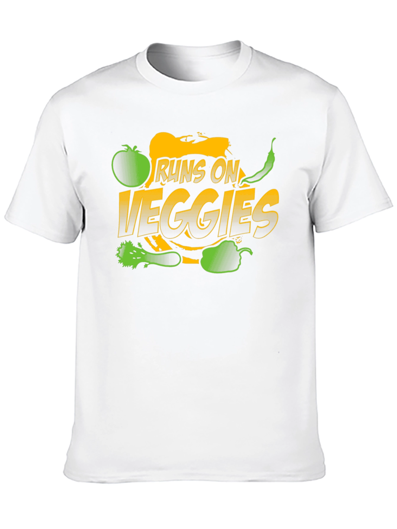 Runs on Veggies T-Shirt - Vegan Healthy Food Tee