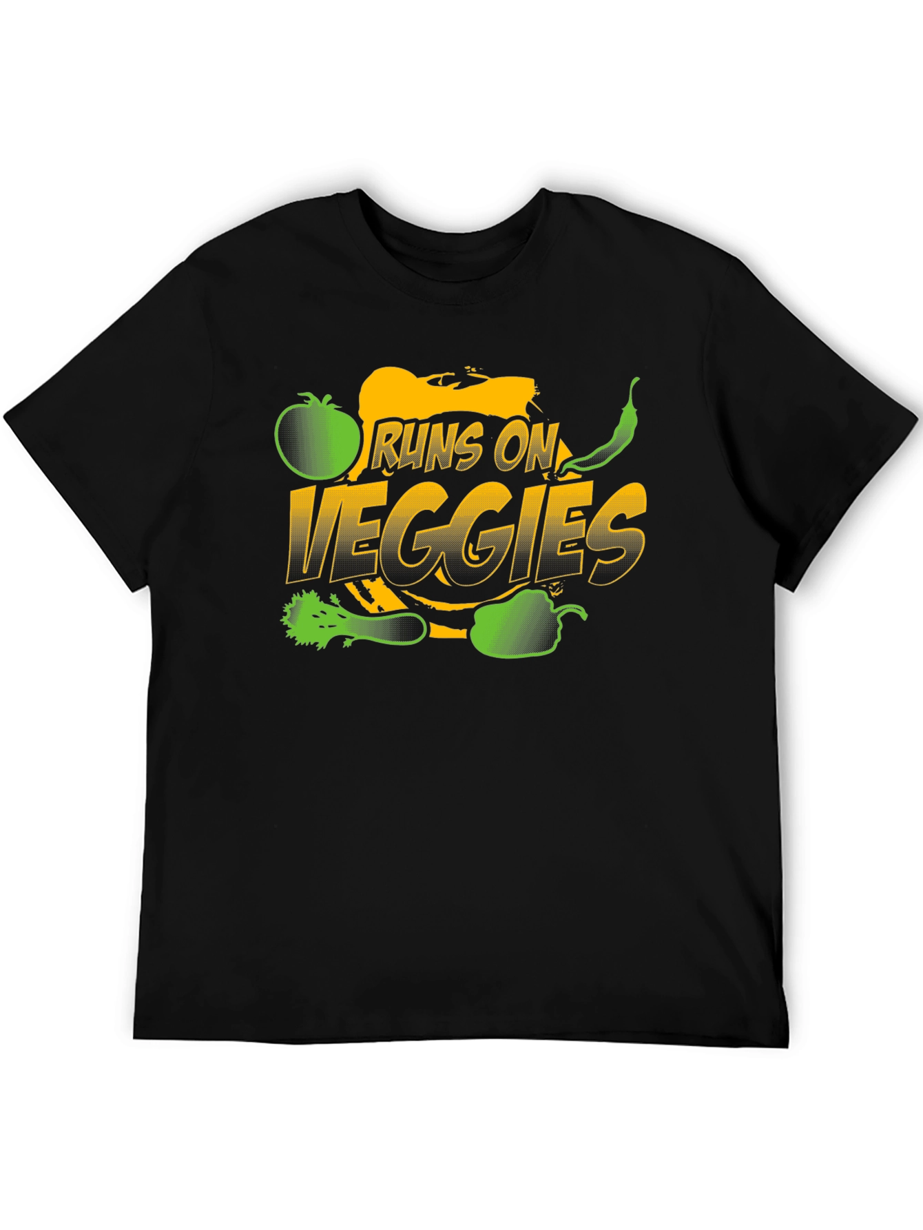 Runs on Veggies T-Shirt - Vegan Healthy Food Tee