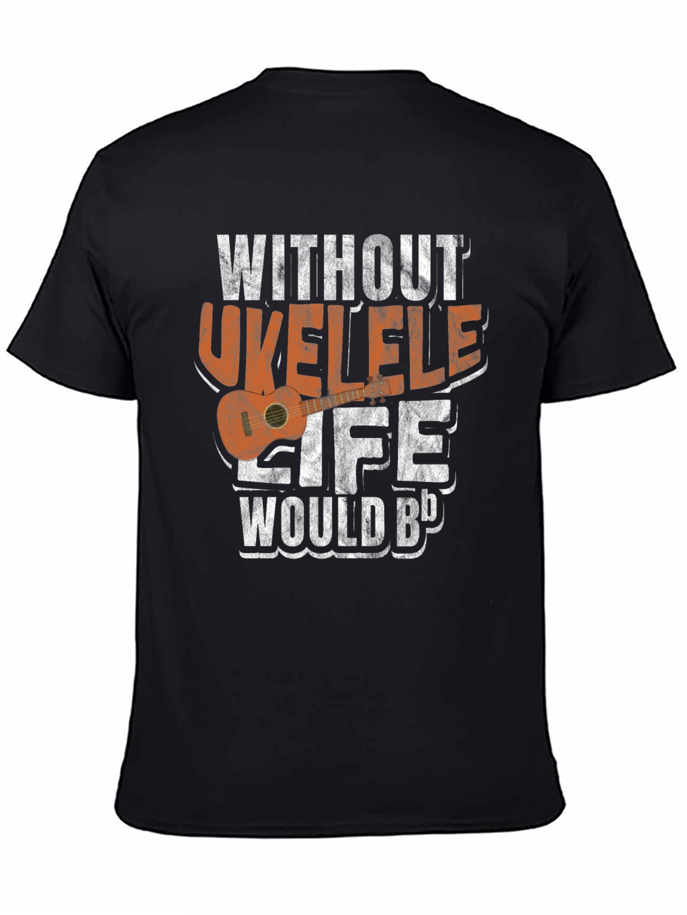 Ukulele Life Mens Black Graphic T-Shirt