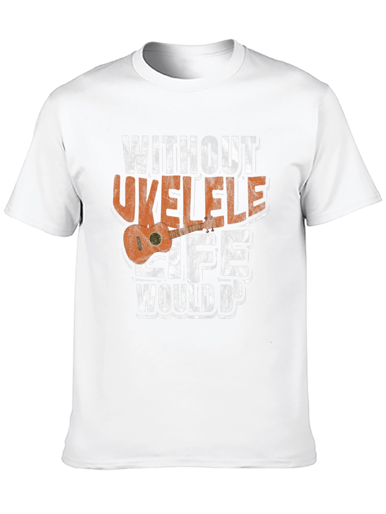 Ukulele Life Mens Black Graphic T-Shirt
