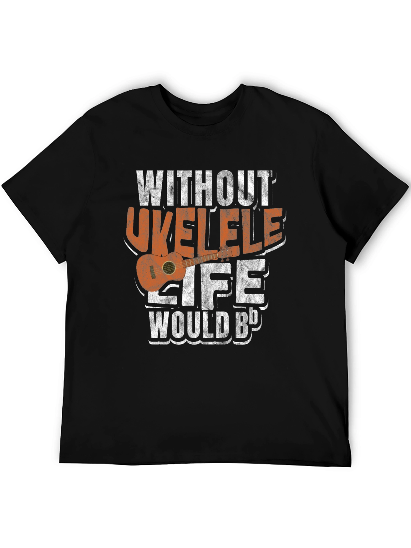 Ukulele Life Mens Black Graphic T-Shirt