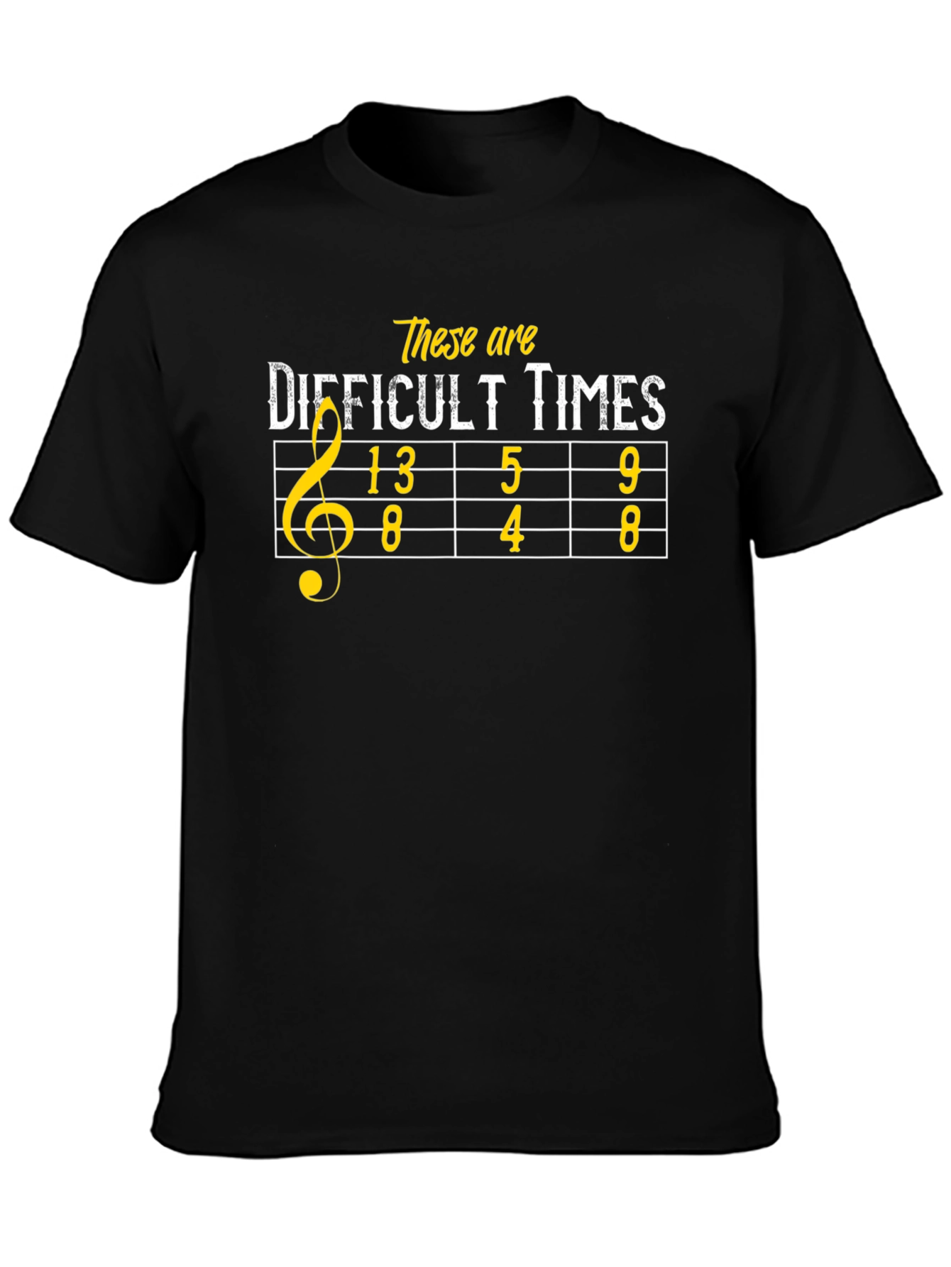 Difficult Times Music Pun Graphic T-Shirt