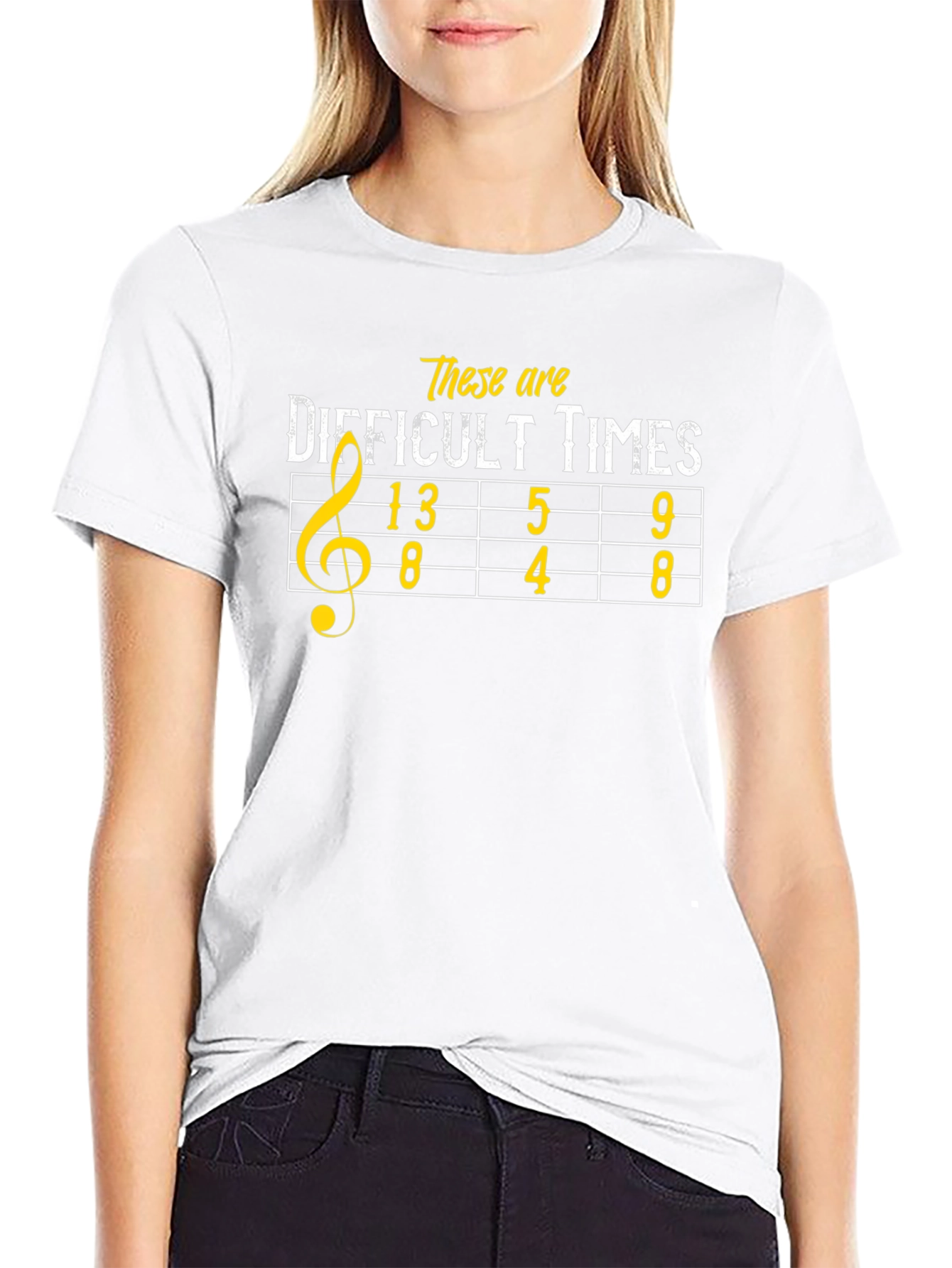Difficult Times Music Pun Graphic T-Shirt