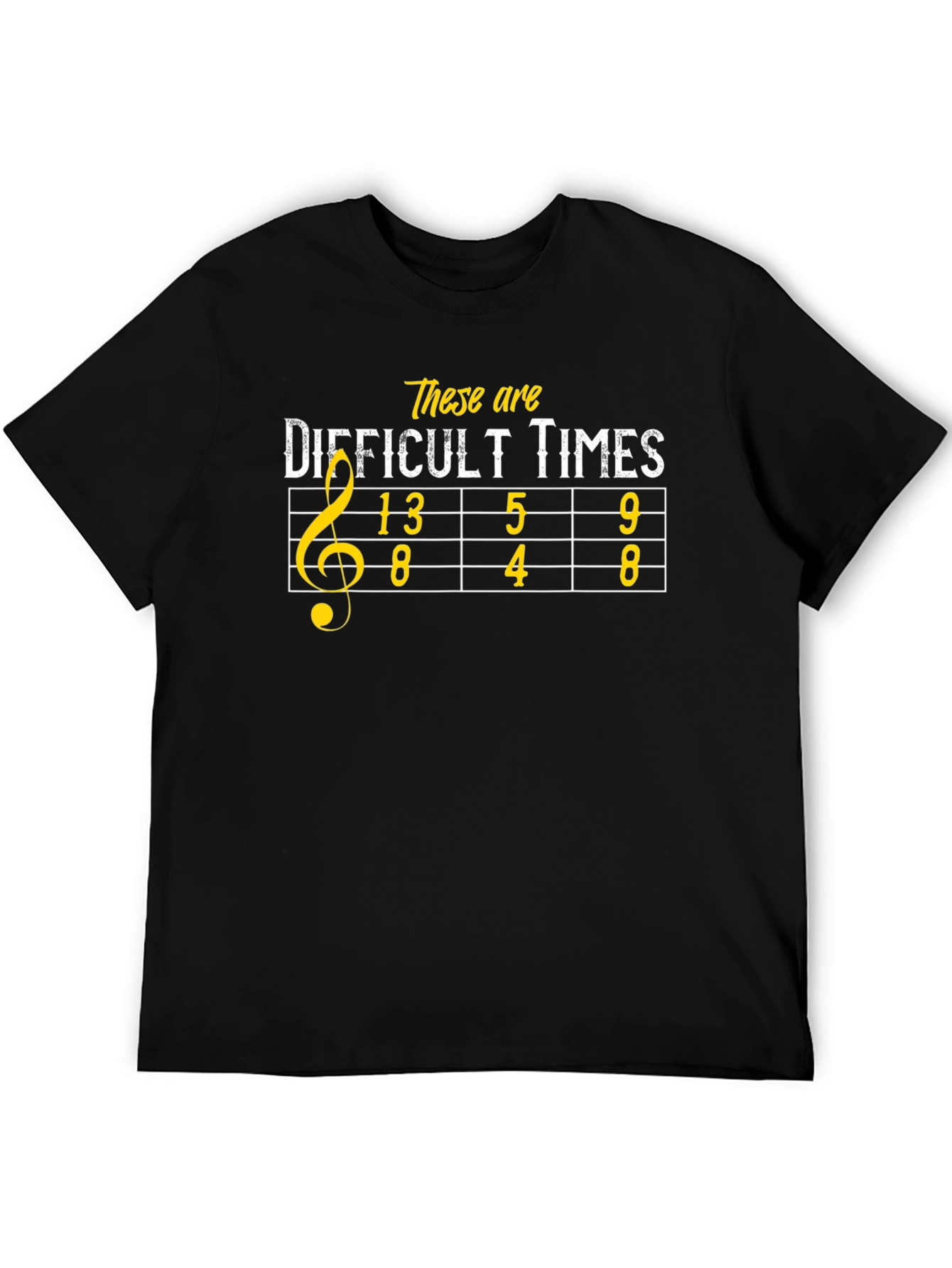 Difficult Times Music Pun Graphic T-Shirt