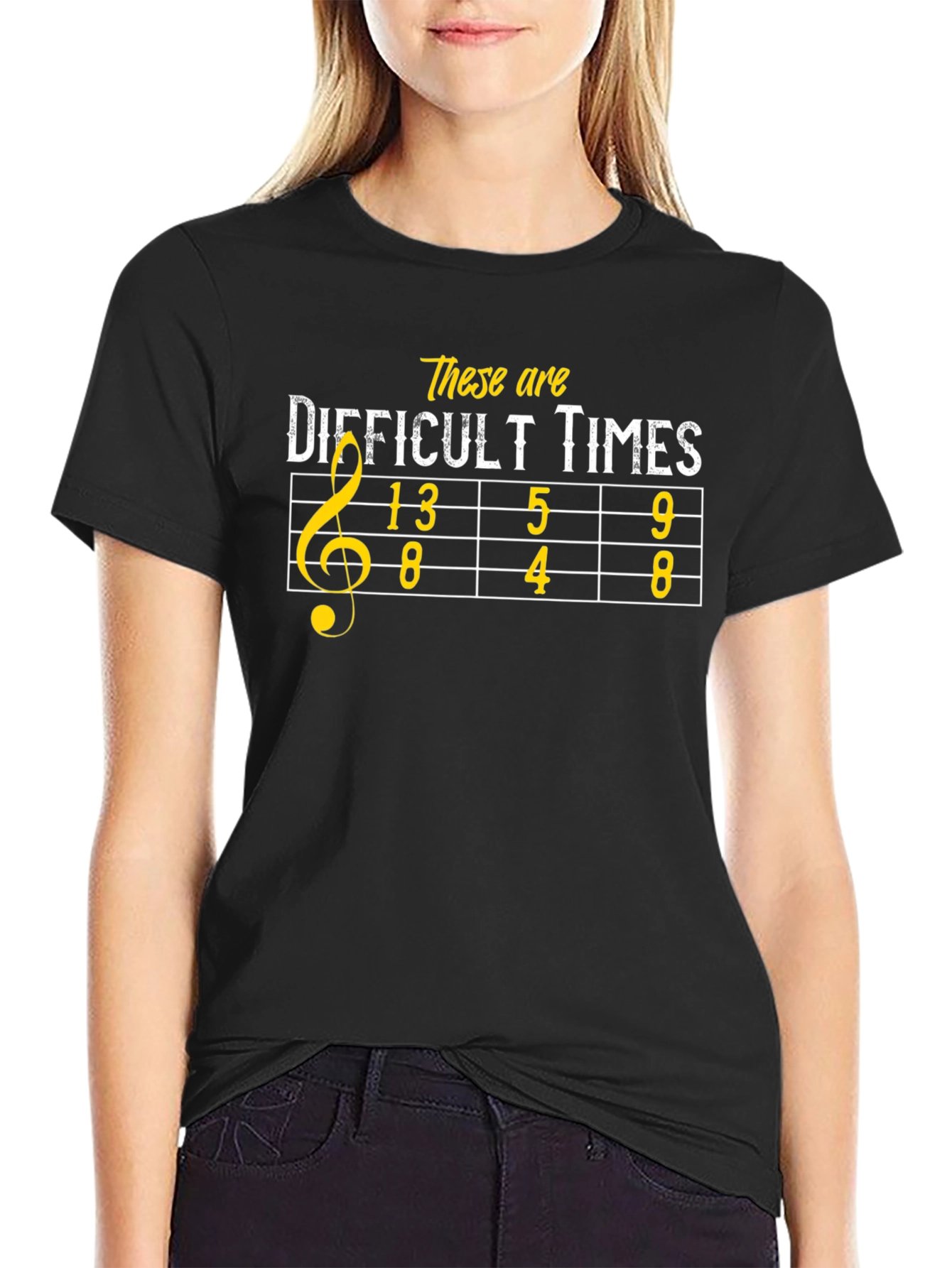 Difficult Times Music Pun Graphic T-Shirt