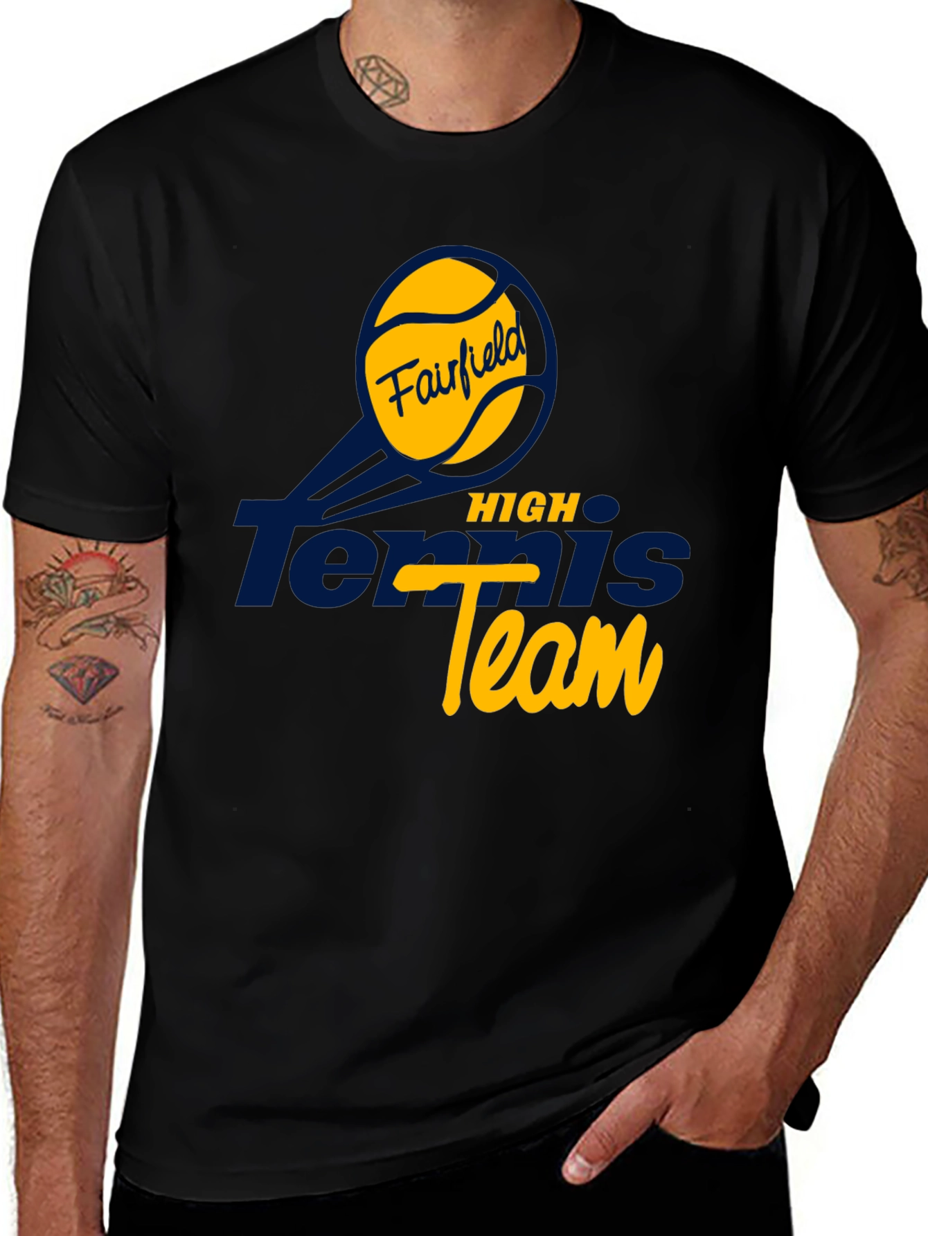Fairfield Tennis High Team T-Shirt - Black
