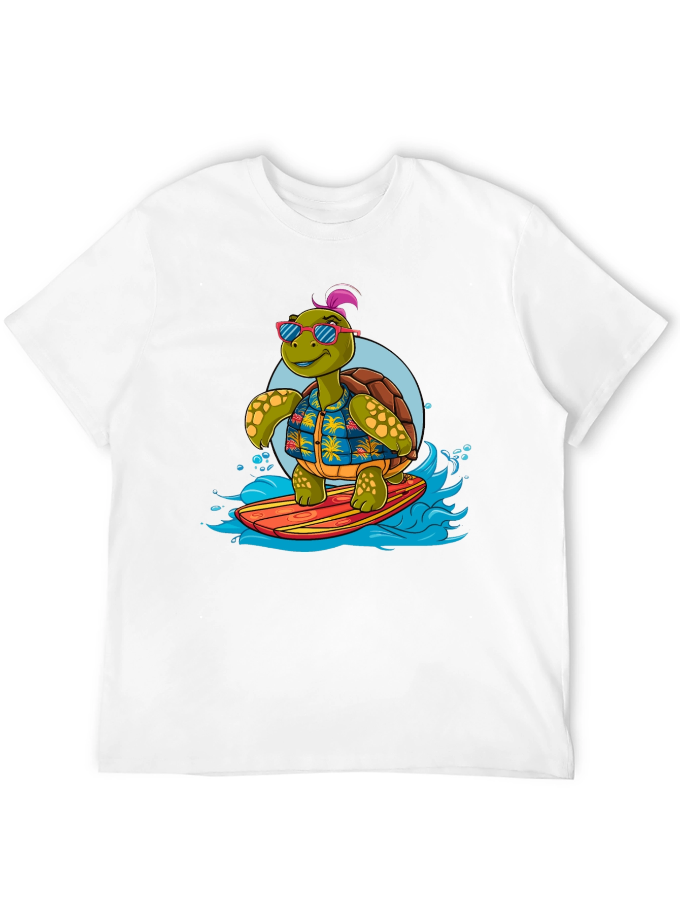 Surfing Turtle Graphic T-Shirt