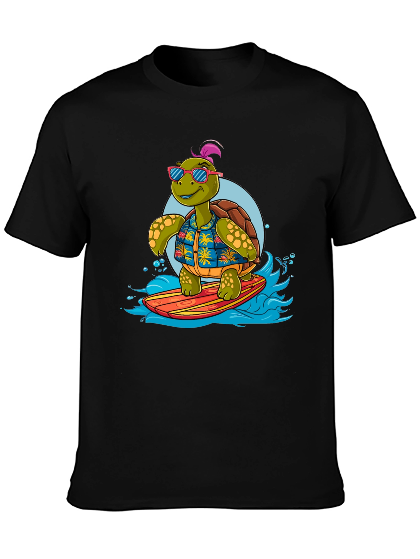 Surfing Turtle Graphic T-Shirt