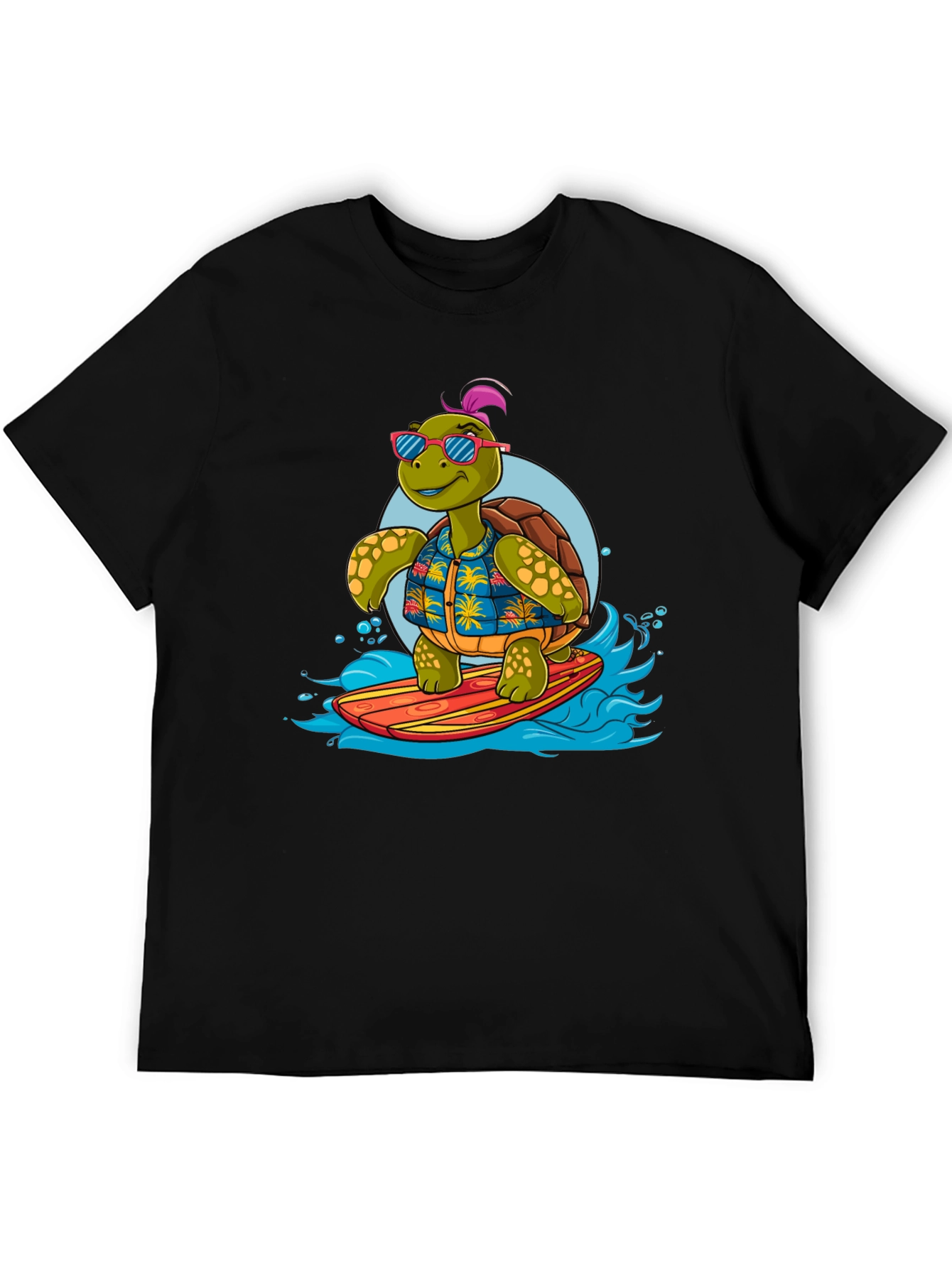 Surfing Turtle Graphic T-Shirt