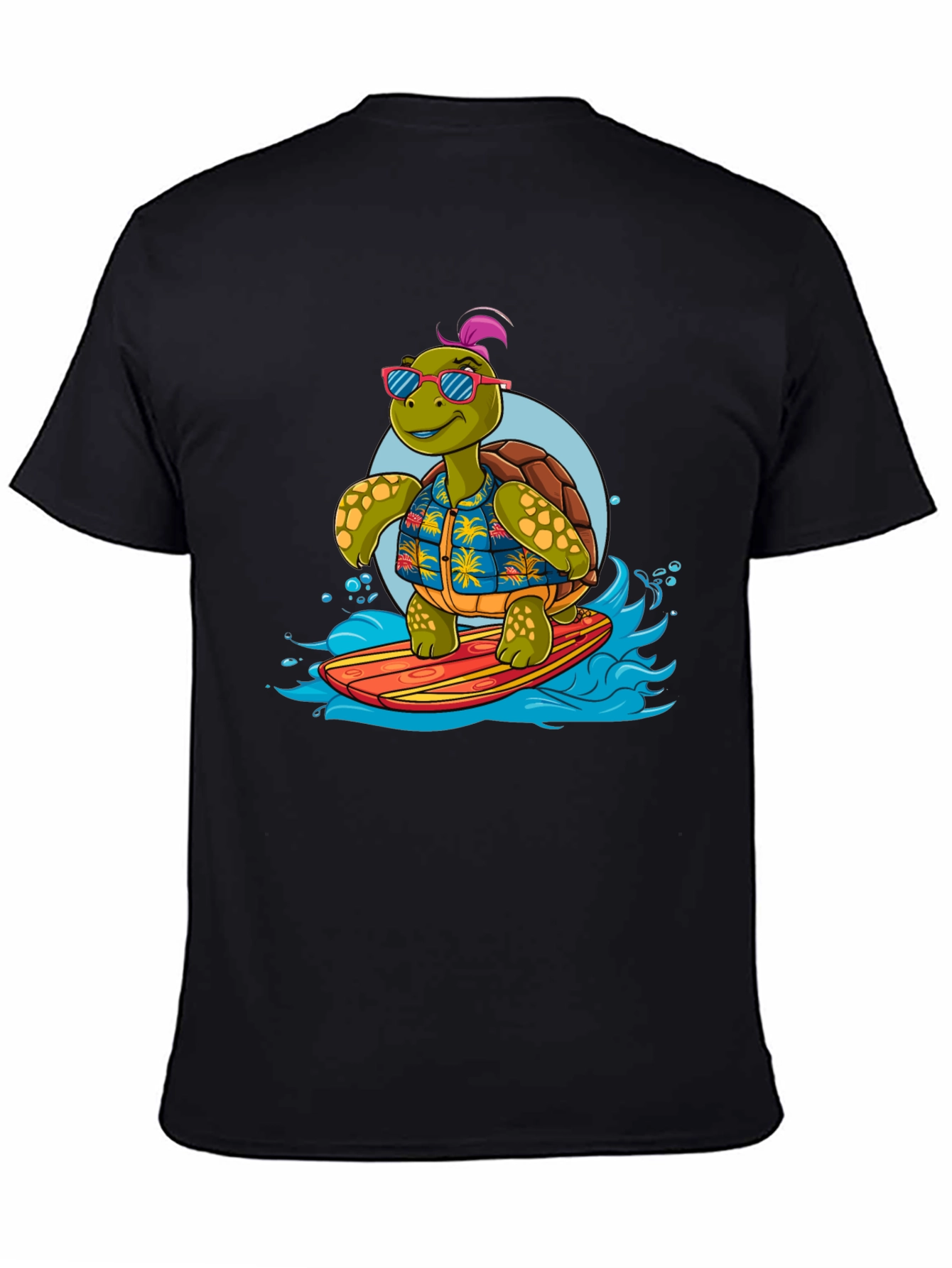 Surfing Turtle Graphic T-Shirt