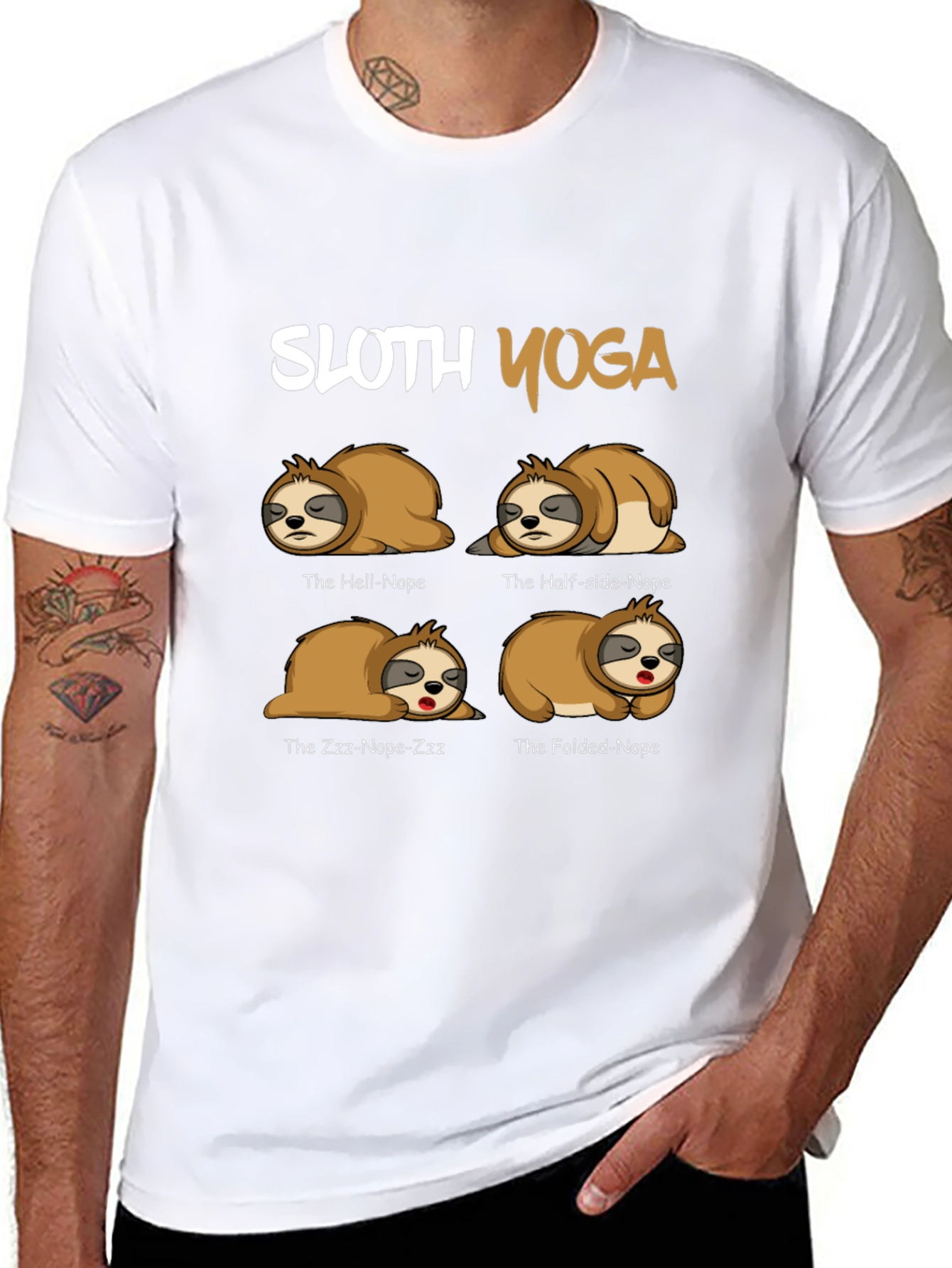Sloth Yoga T-Shirt - Funny Novelty Tee