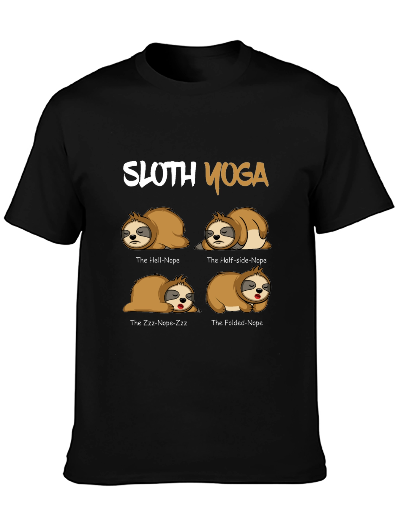 Sloth Yoga T-Shirt - Funny Novelty Tee