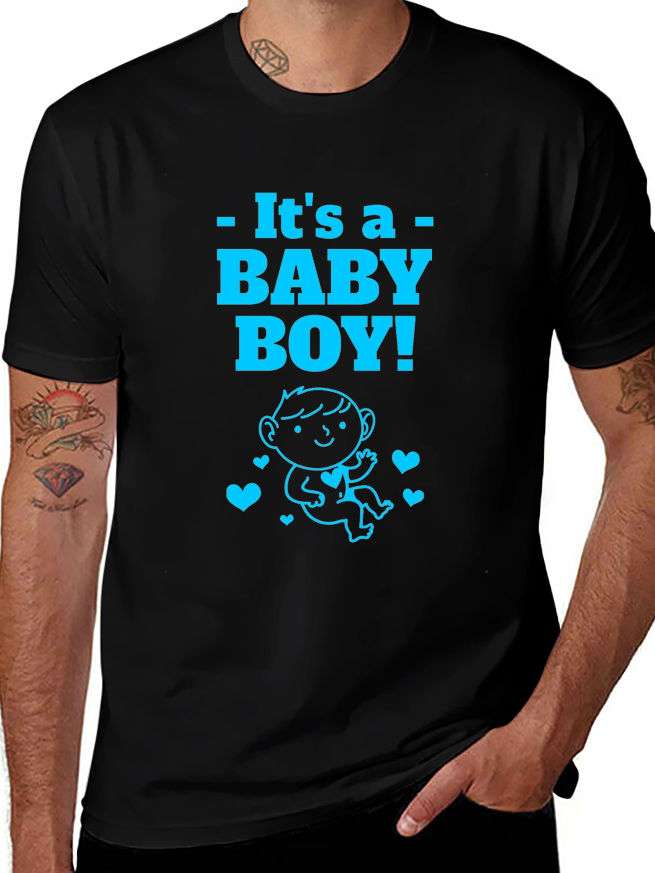 Its A Baby Boy T-Shirt Announcement New Parent Tee