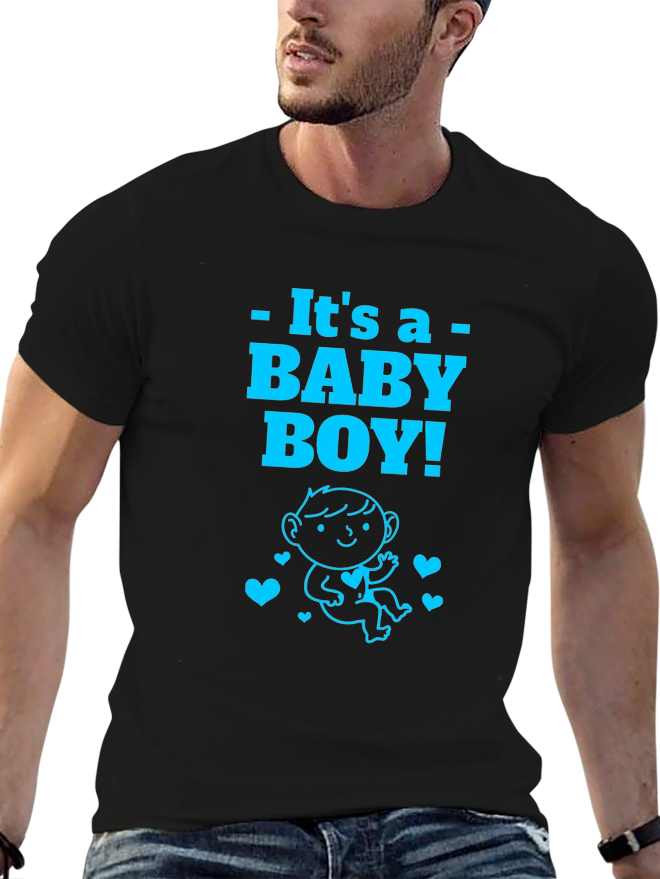 Its A Baby Boy T-Shirt Announcement New Parent Tee