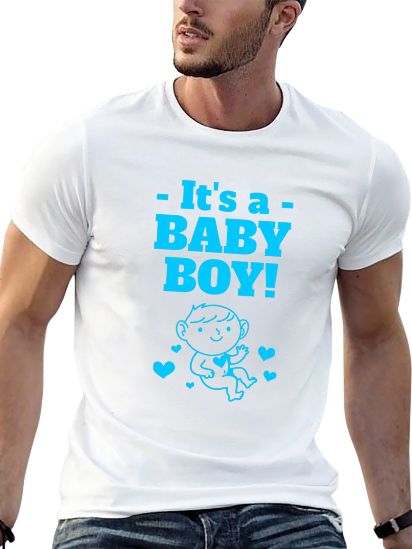 Its A Baby Boy T-Shirt Announcement New Parent Tee