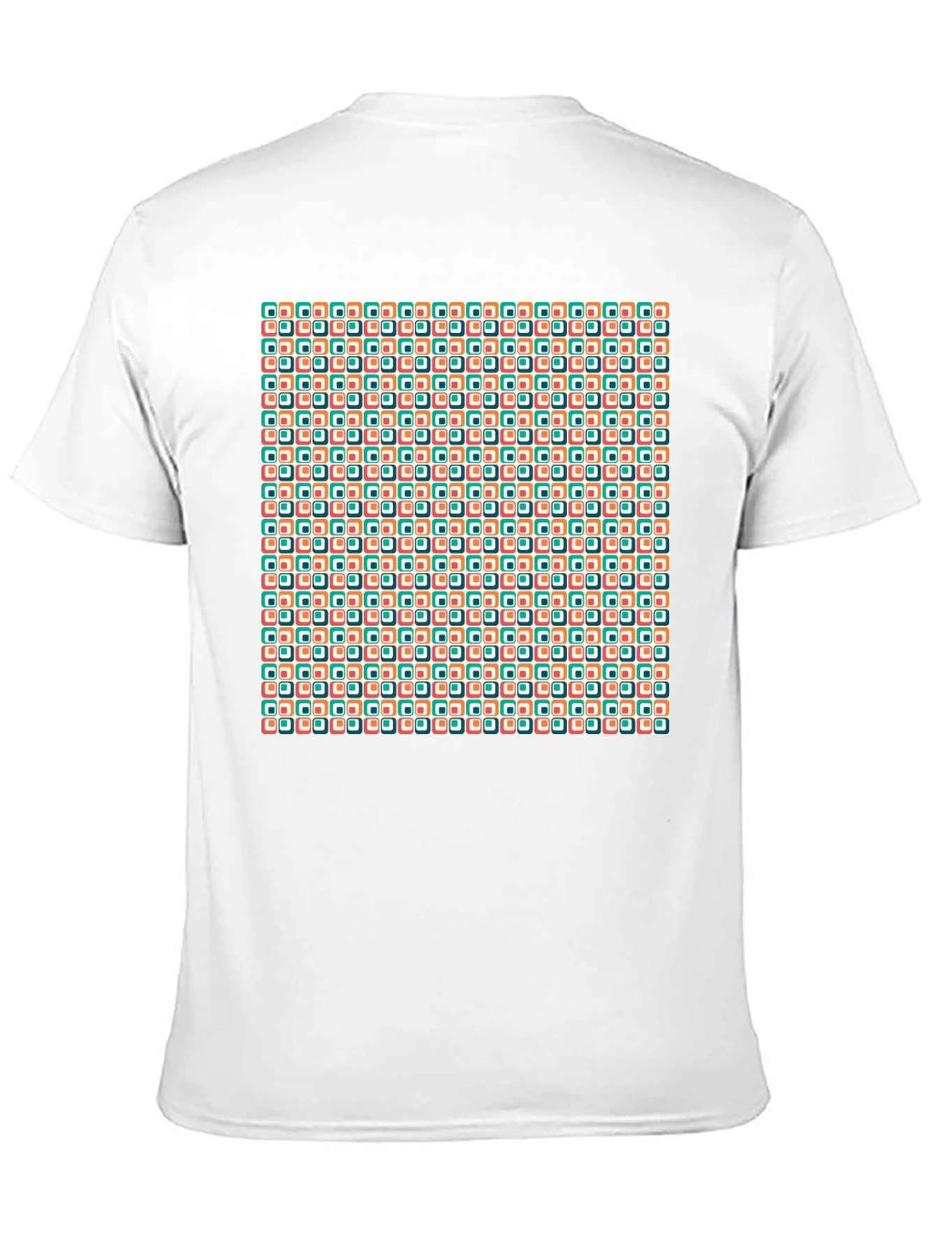 Retro Geometric Pattern Black T-Shirt