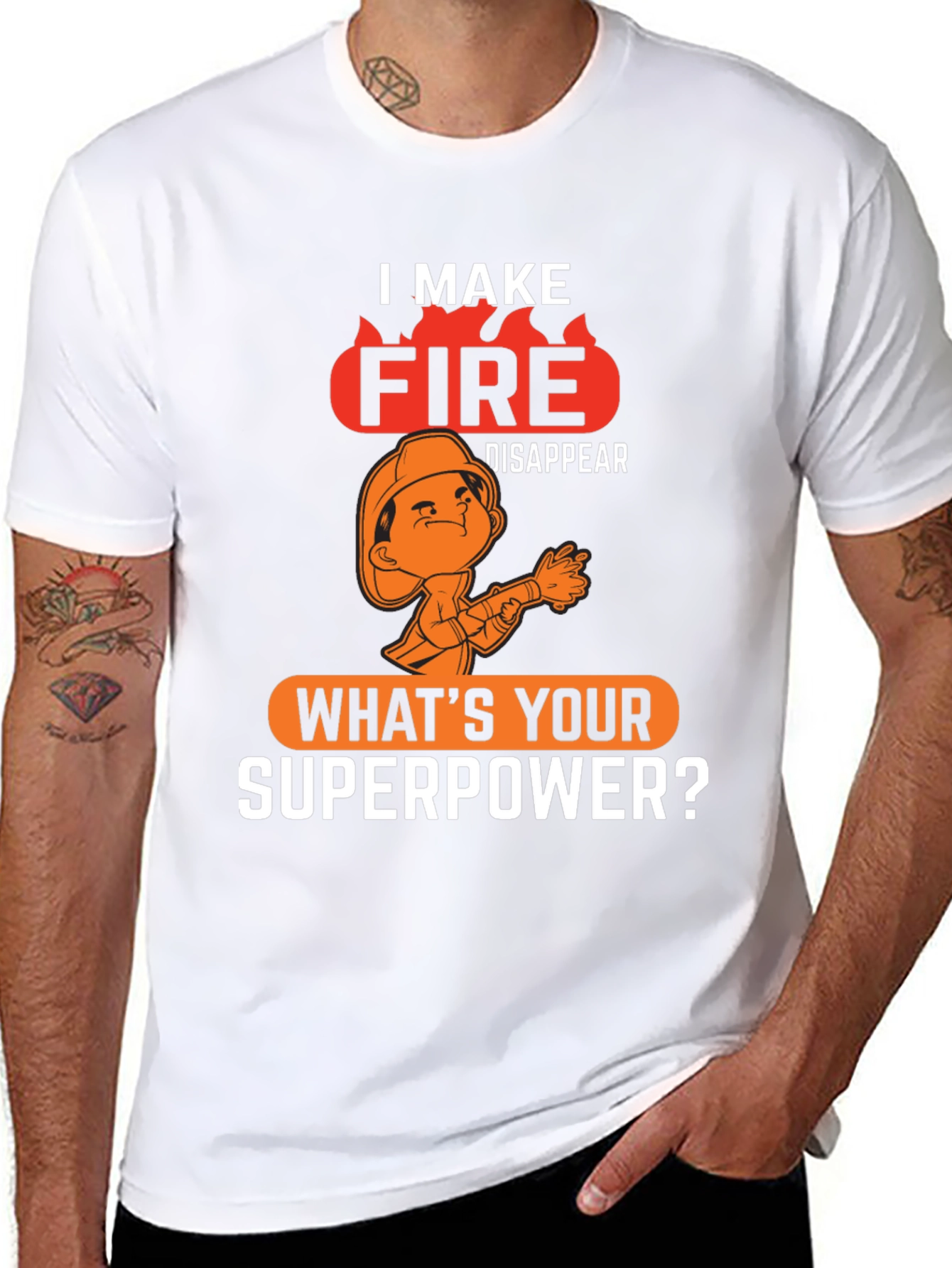 Firefighter Superpower Graphic Tee