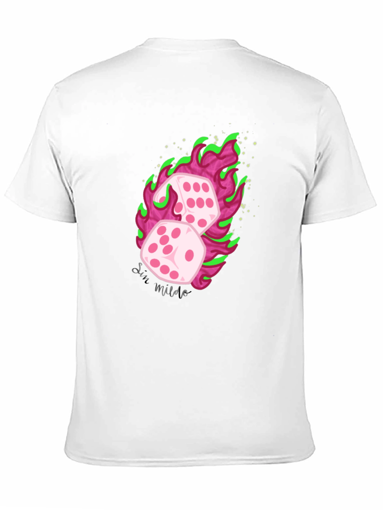 Flaming Dice Graphic Tee - Luck Be a Lady!